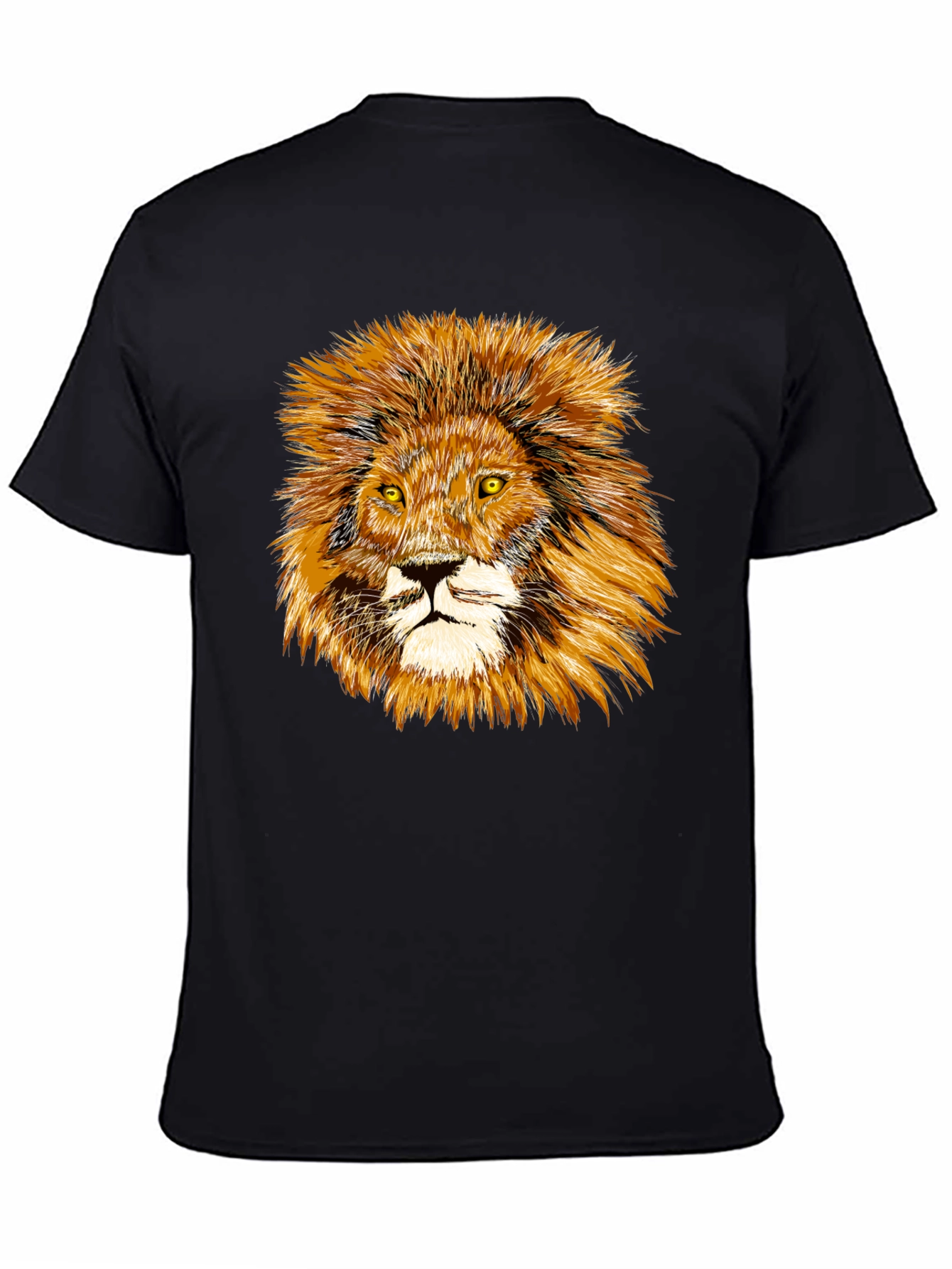 Black Lion Graphic Tee - Black Cotton Comfort view 4