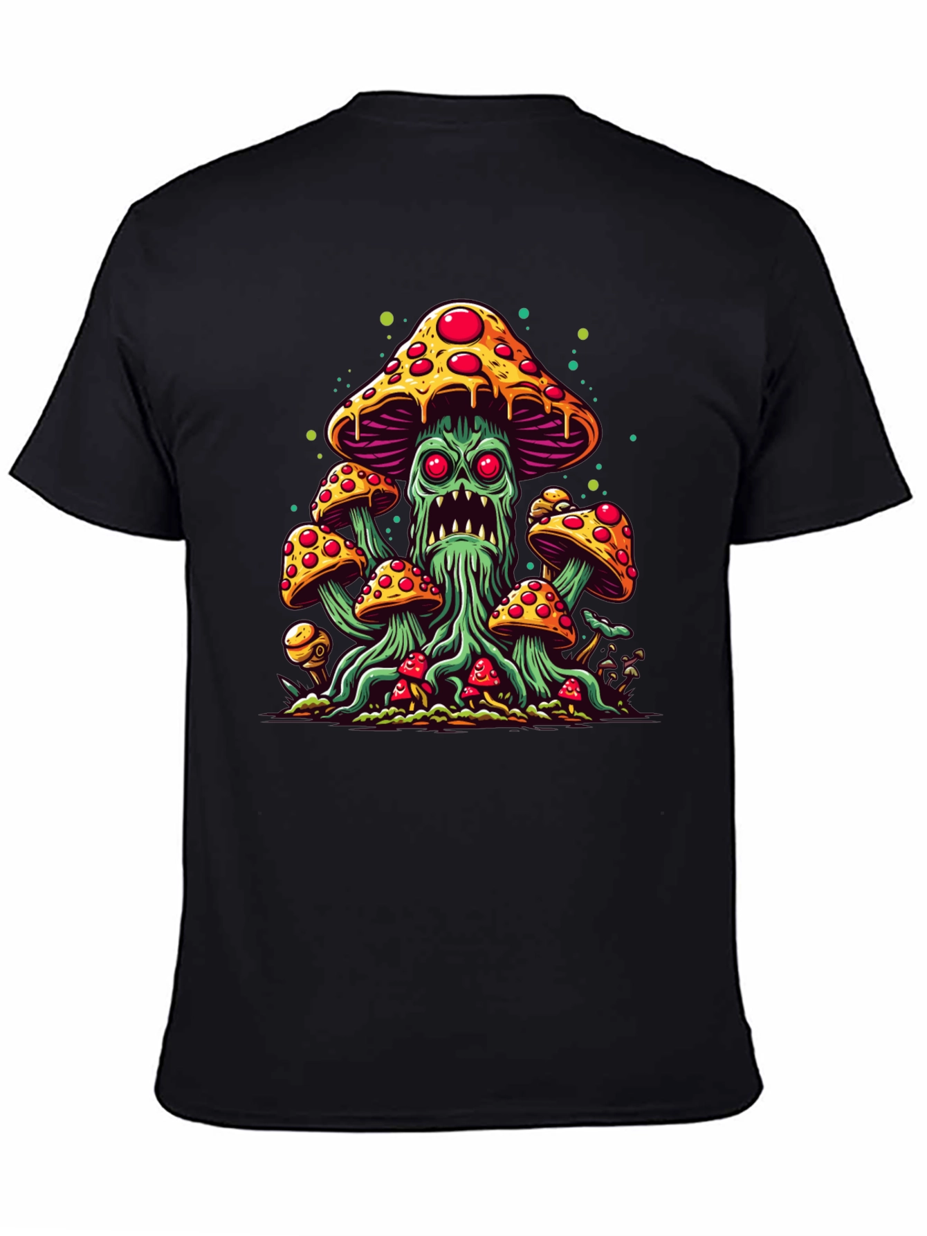 Black Funky Mushroom T-Shirt view 4