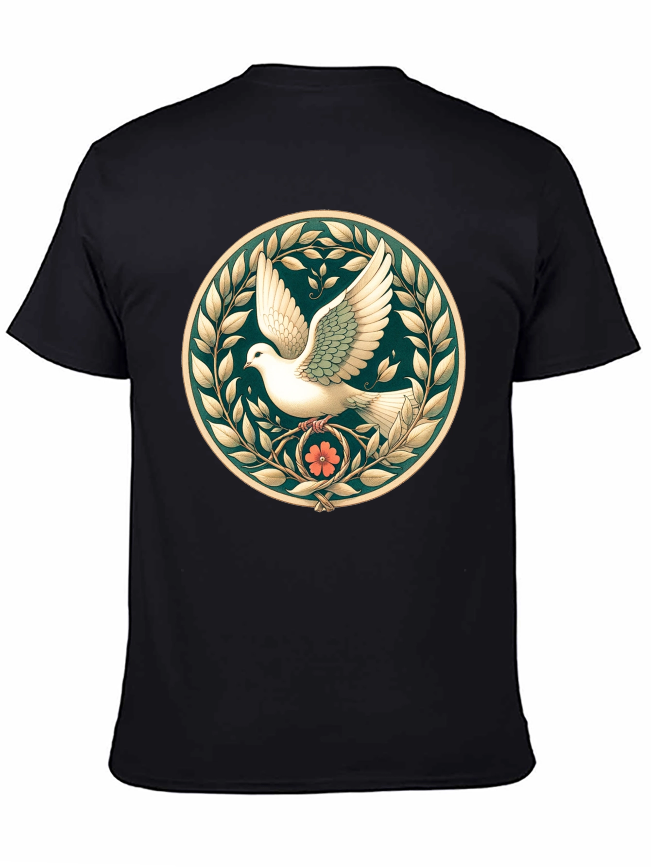 Peace Dove Graphic Tee - Black Unisex Shirt - 4