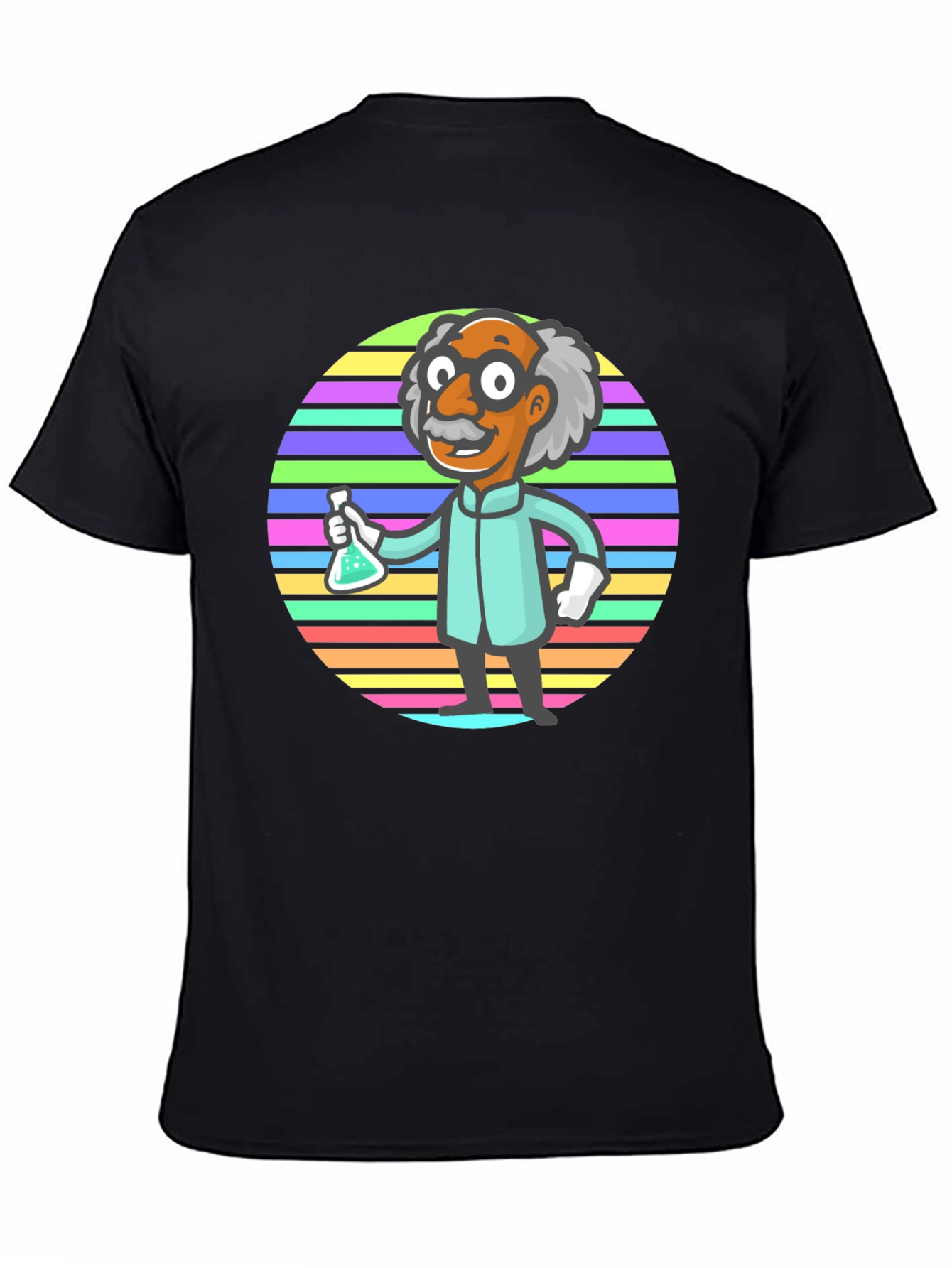 Black Scientist Graphic T-Shirt - Funky Retro Design view 4