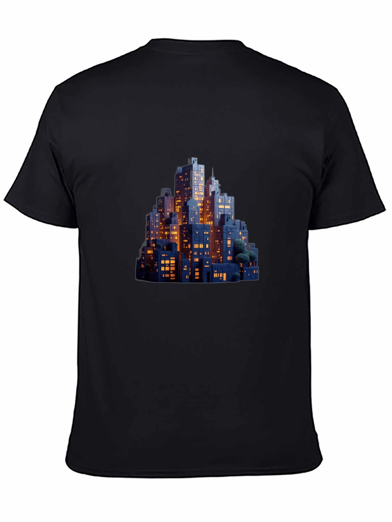 Black Night Cityscape Graphic Tee - Urban Style view 4