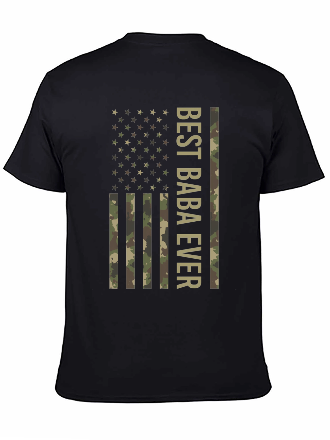 Best Baba Ever Camo Flag Tee - 4