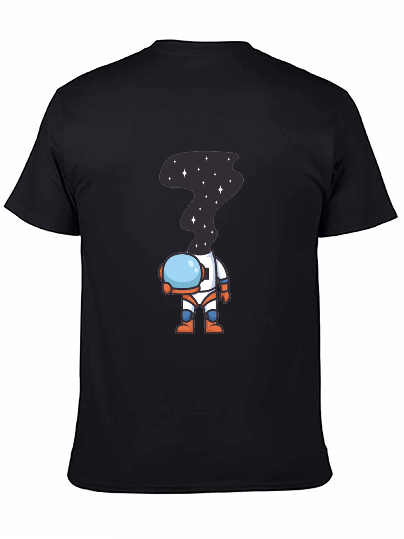 Black Astronaut Space Head T-Shirt - Unique Graphic Tee view 4