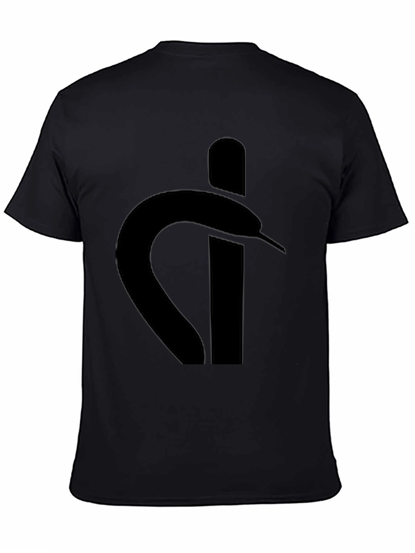 Black Stylish Black Graphic Tee - Snake Logo view 4
