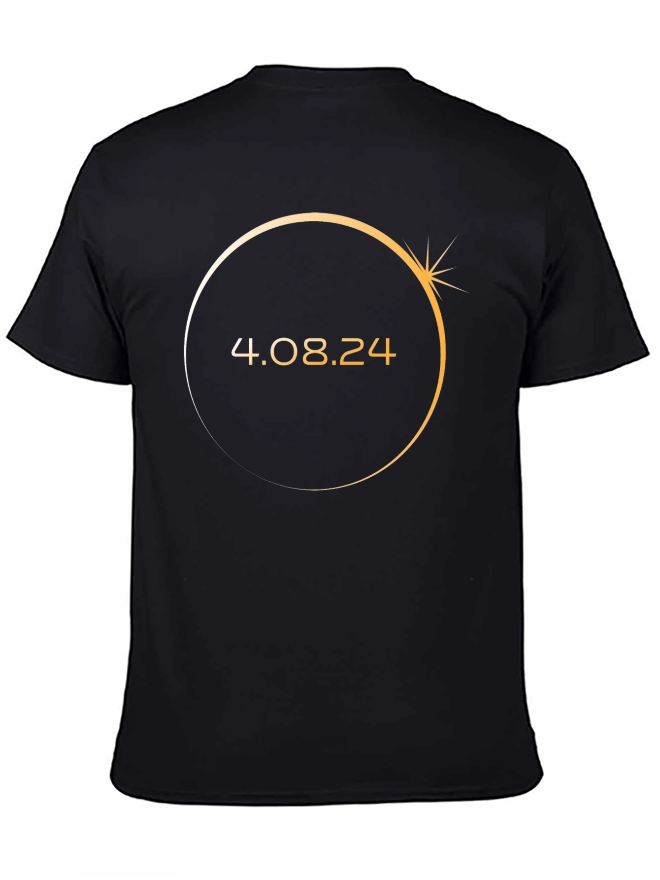 Black Total Solar Eclipse 2024 T-Shirt view 4