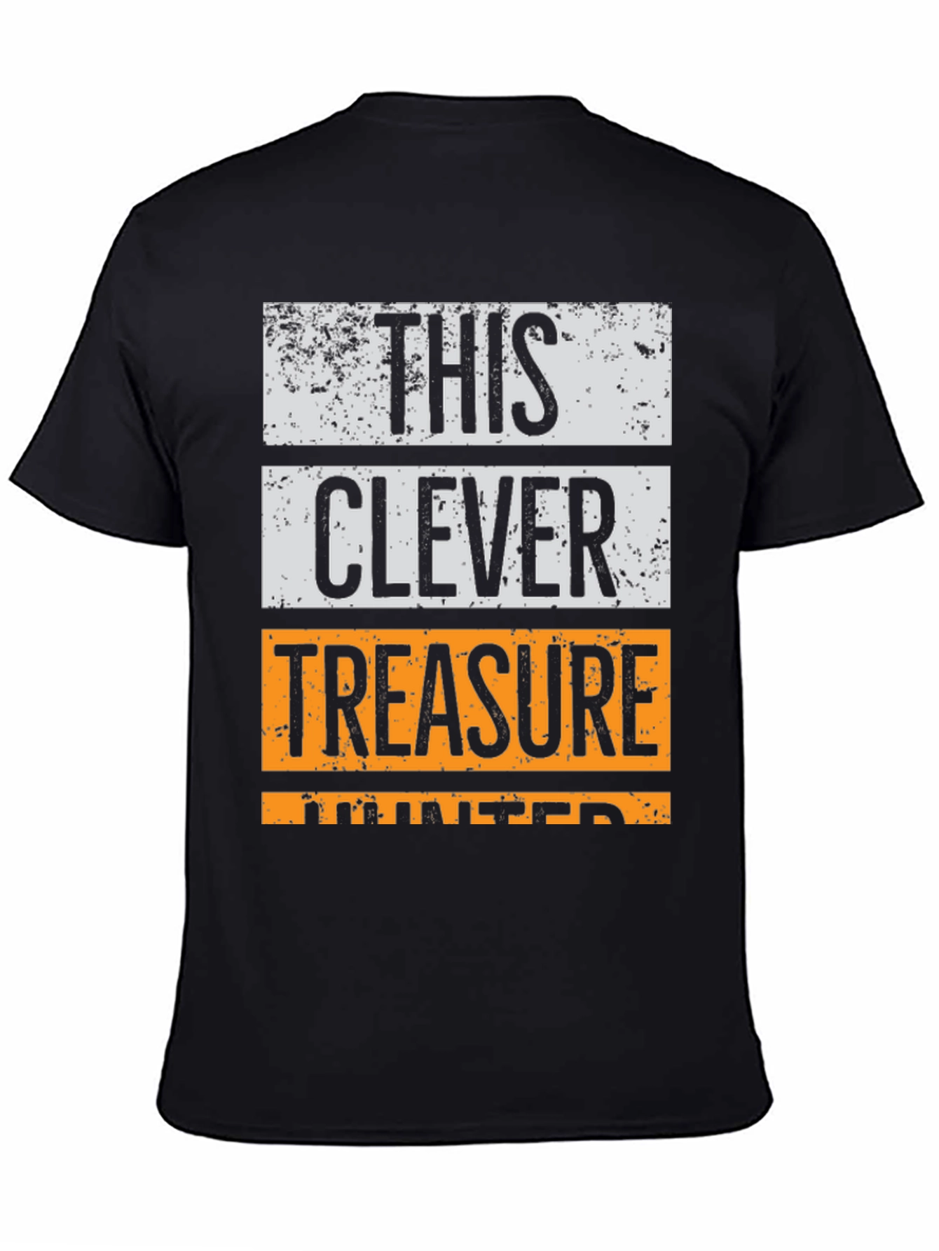 Black This Clever Treasure Hunter Black T-Shirt view 4