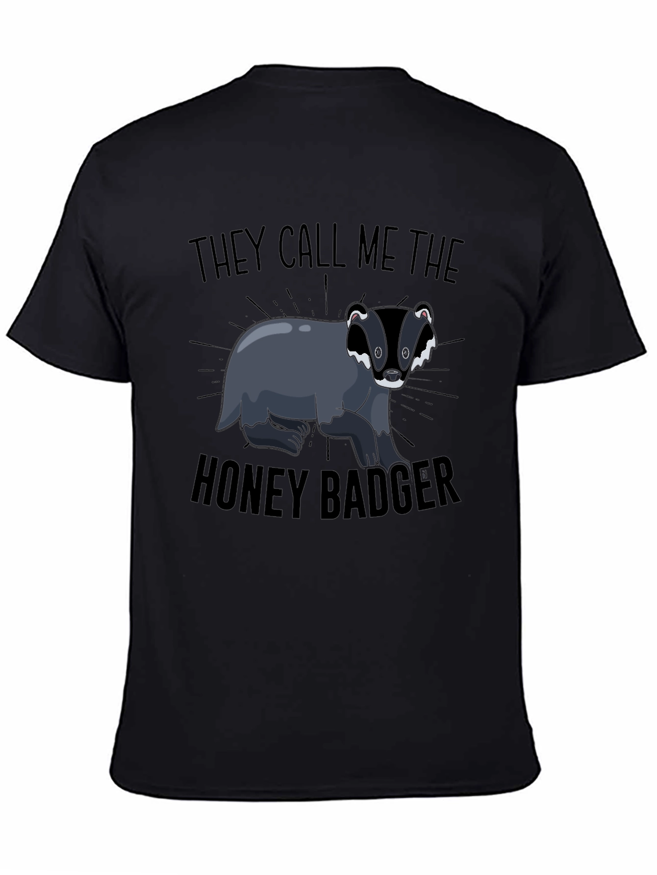 Black Honey Badger Graphic Tee - Don't Care! view 4