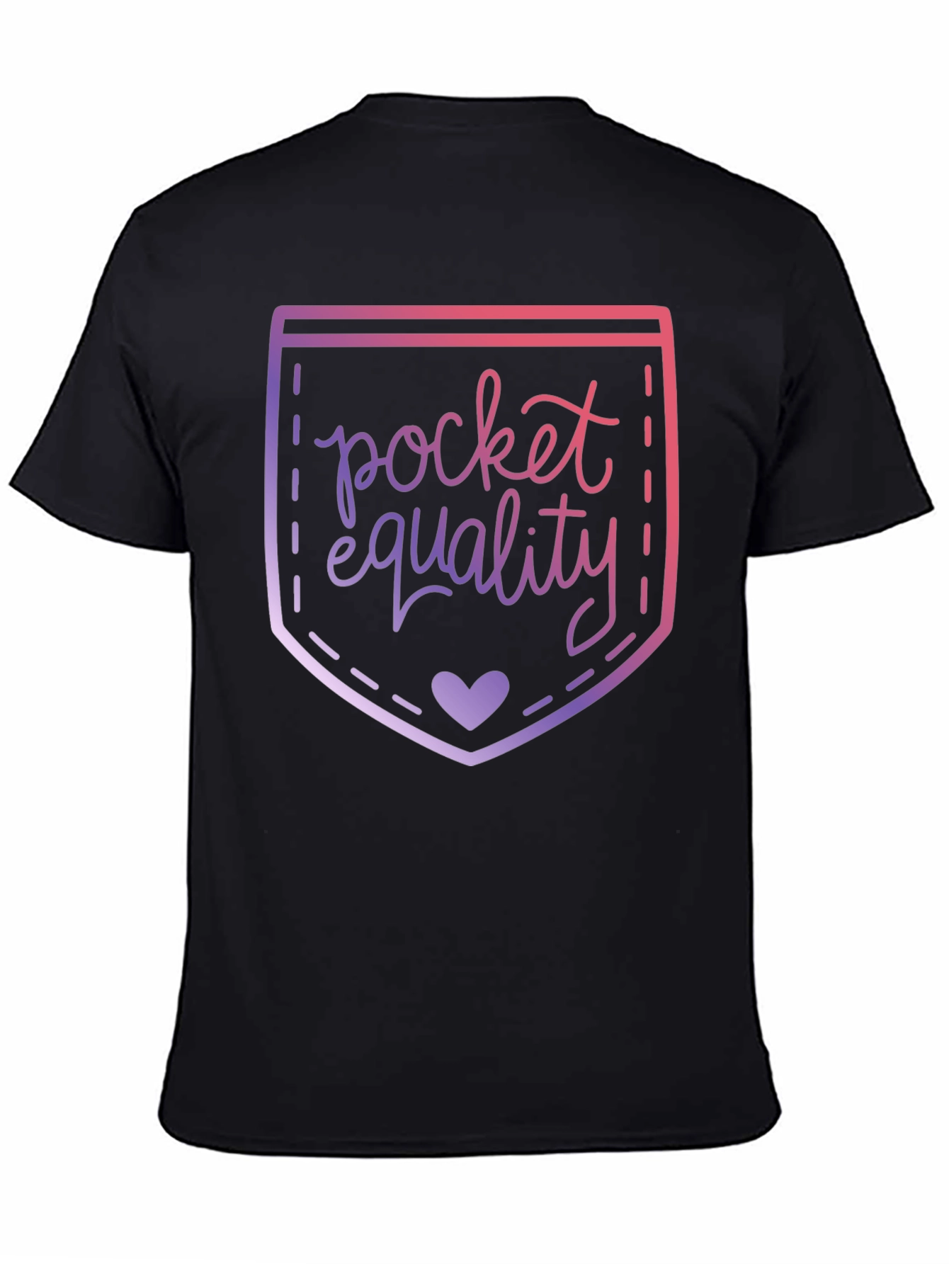 Black Pocket Equality Graphic T-Shirt view 4