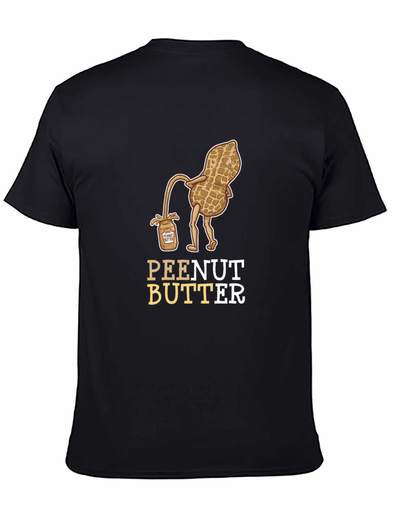 Black Peanut Butter Humor Graphic Tee Shirt view 4