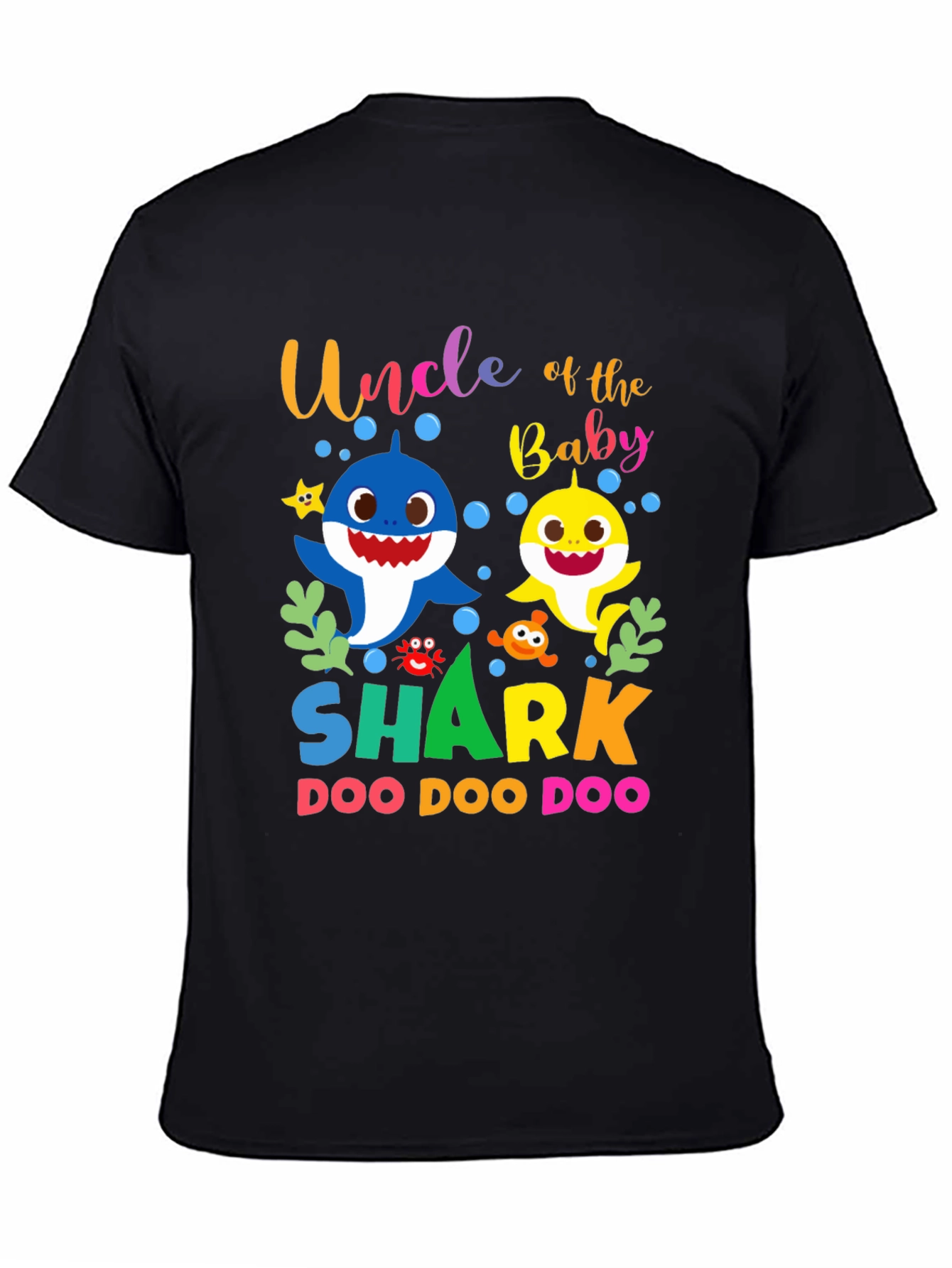 Black Uncle of the Baby Shark Doo Doo Doo T-Shirt view 4