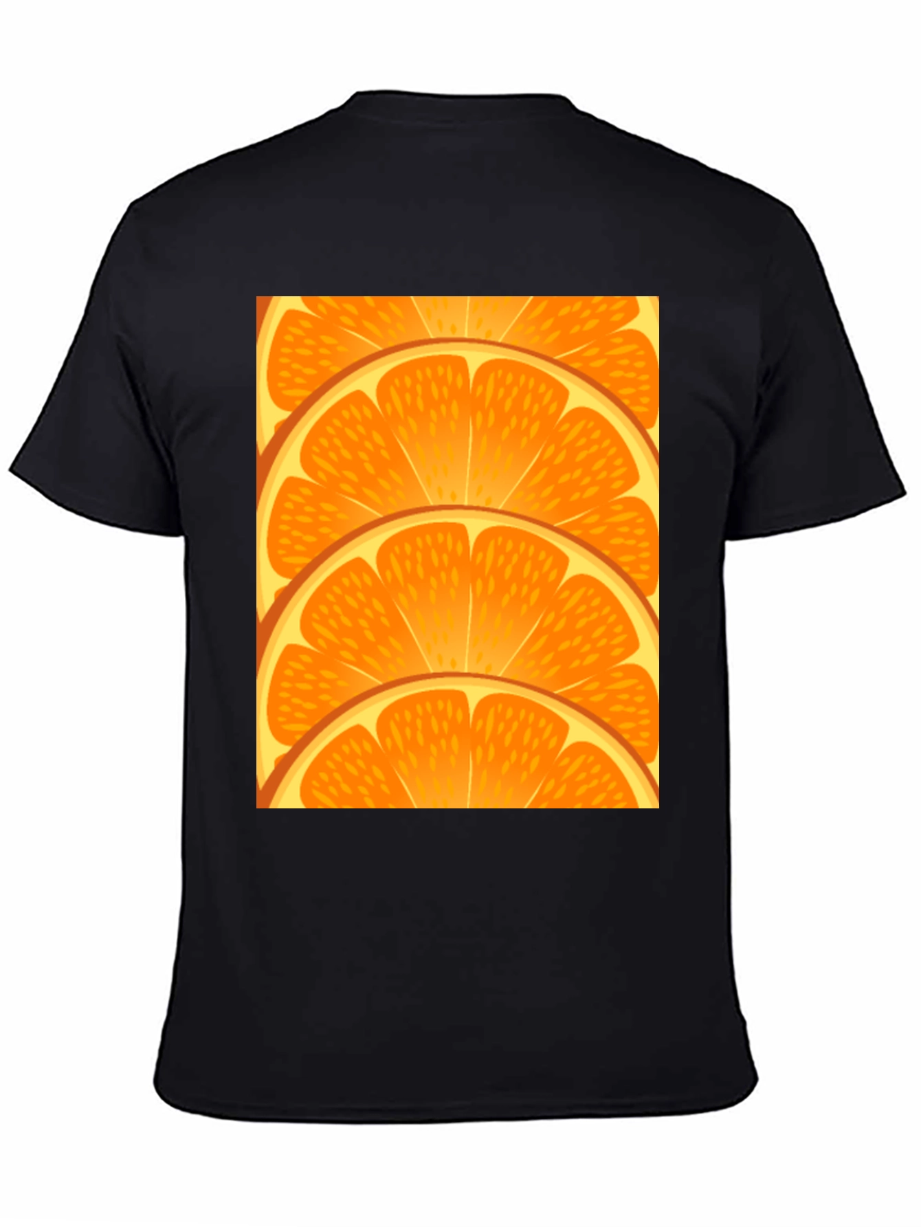Black Orange Slice Graphic Tee - Fresh Design view 4