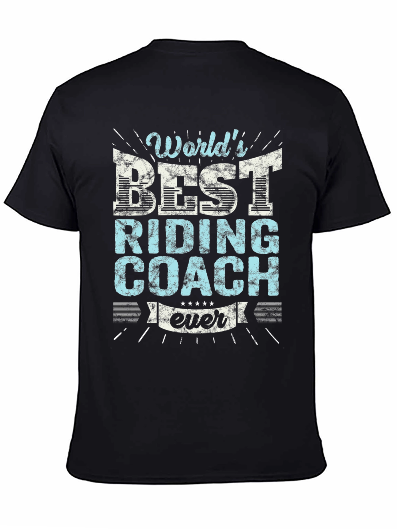Black World's Best Riding Coach Ever T-Shirt view 4
