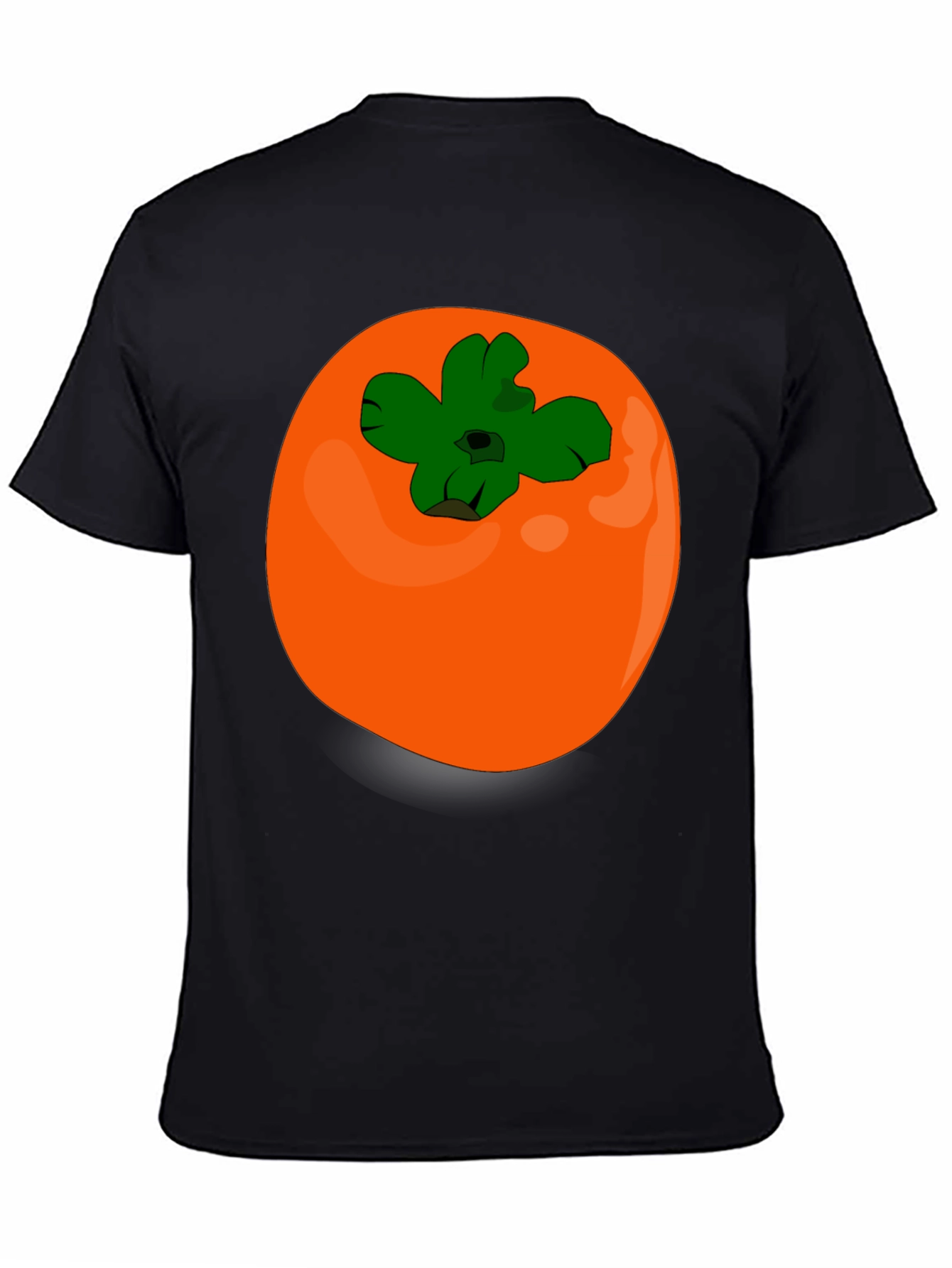 Black Persimmon Graphic T-Shirt - Casual Fruit Tee view 4