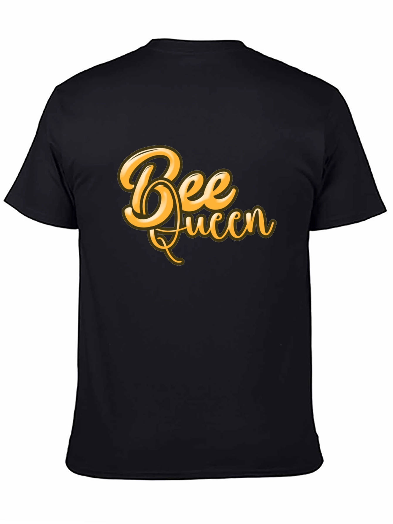 Black Bee Queen Graphic T-Shirt - Black Cotton Blend view 4