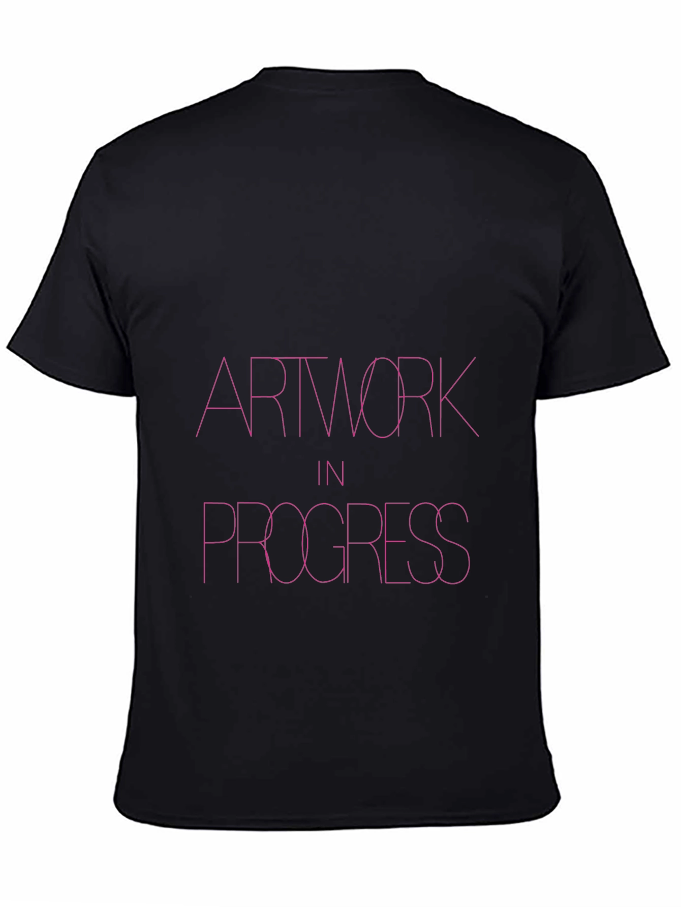 Black Artwork in Progress Graphic Tee view 4