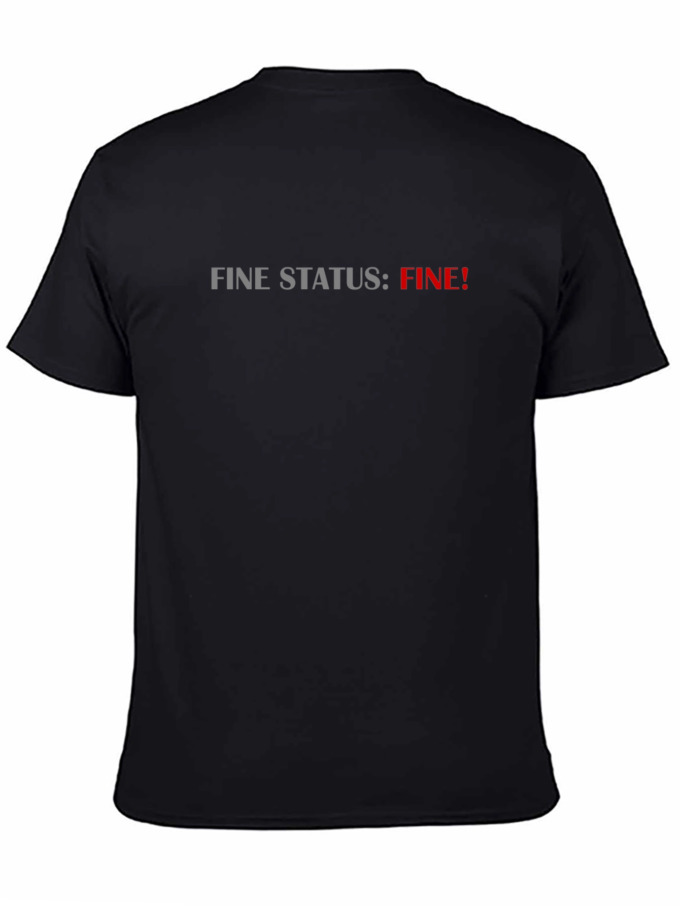 Black Fine Status Fine Black T-Shirt view 4