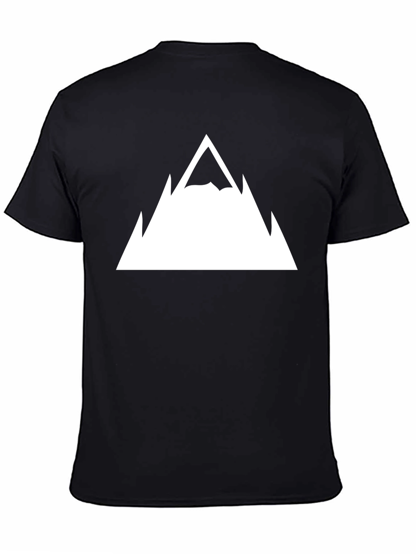 Black Mountain Peak Graphic Tee - Black Cotton T-Shirt view 4