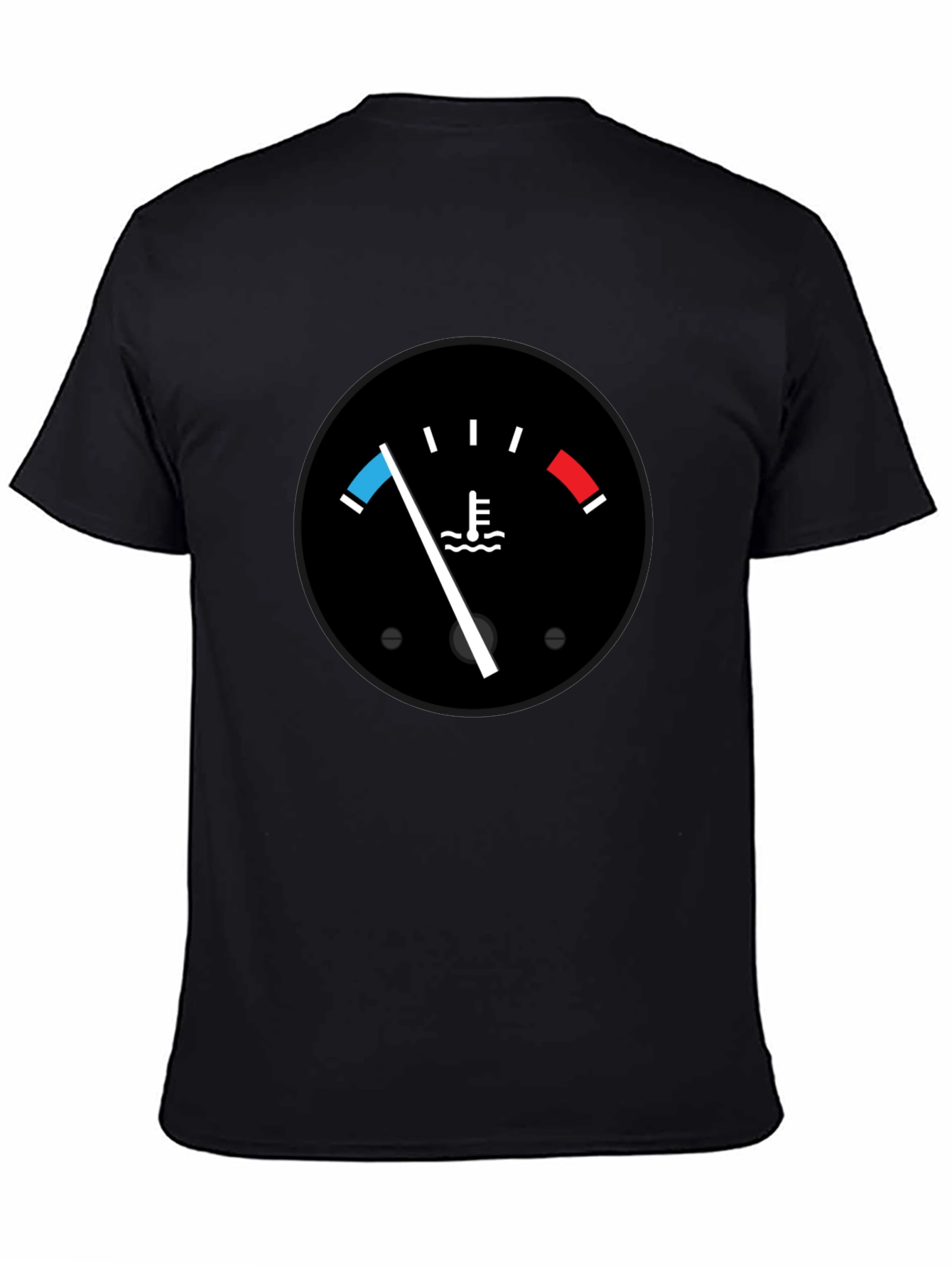 Black Coolant Gauge Black T-Shirt view 4