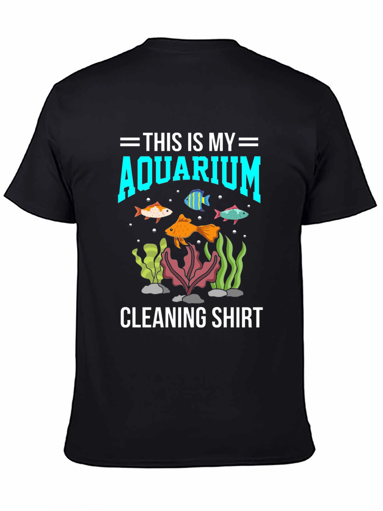 Black Aquarium Cleaning Shirt - Funny Fish Keeper Tee view 4