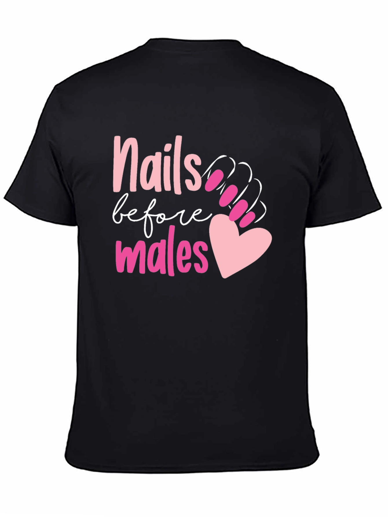 Black Nails Before Males Graphic Tee view 4
