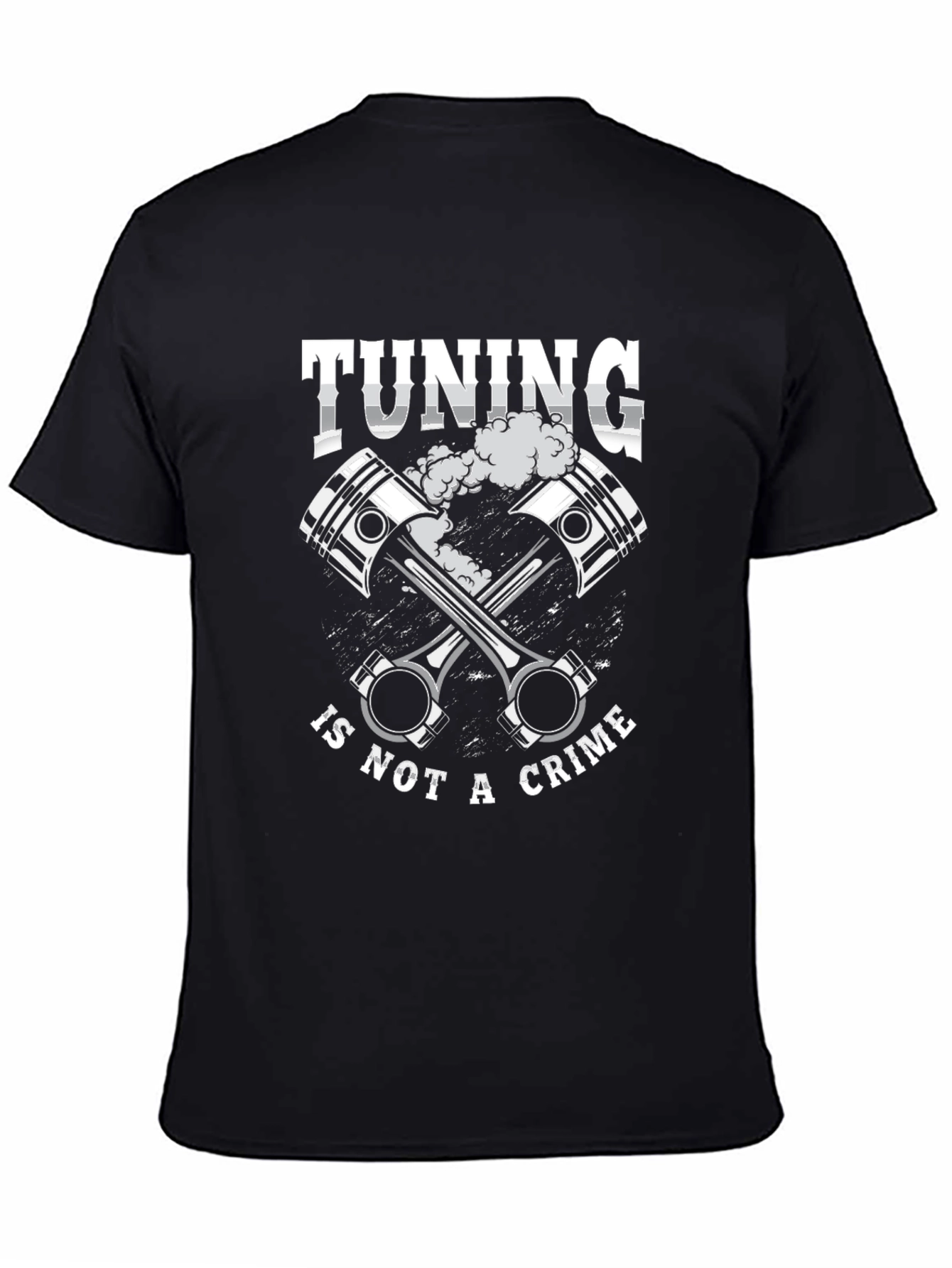 Black Tuning Is Not A Crime Graphic Tee view 4