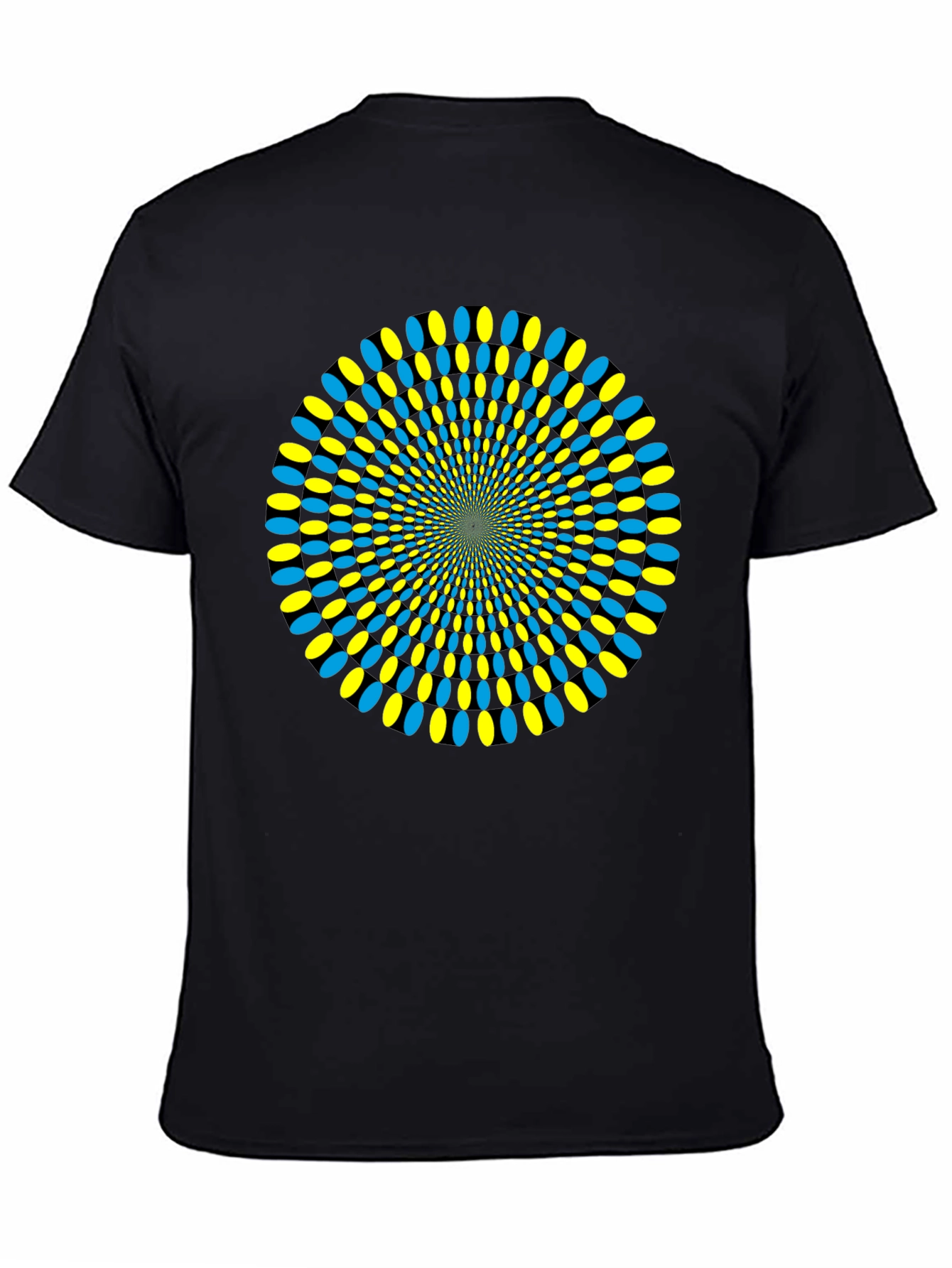 Black Hypnotic Illusion T-Shirt - Black view 4