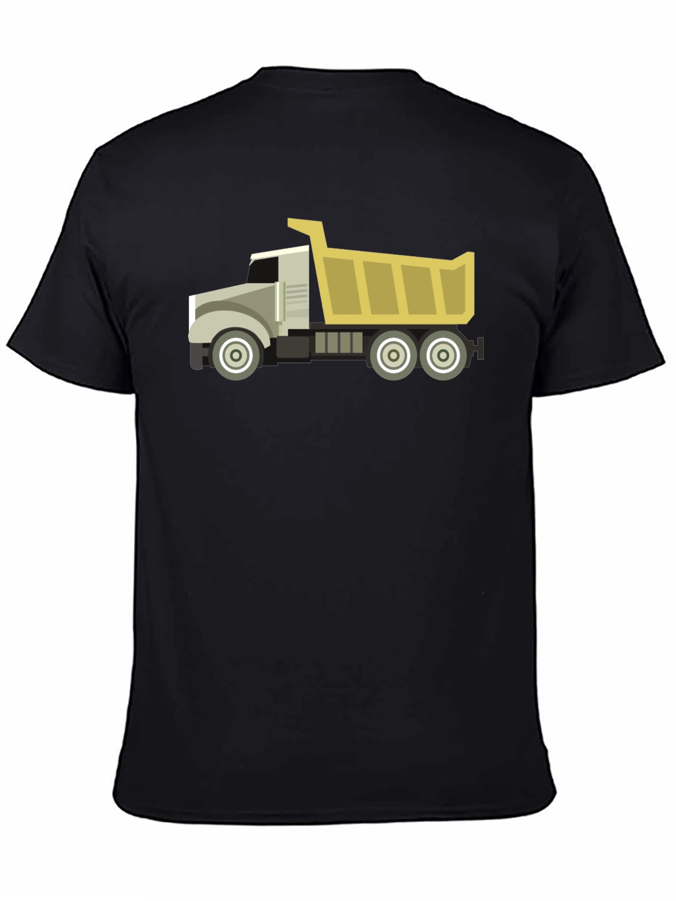 Black Dump Truck Graphic Tee - Black Cotton Blend view 4