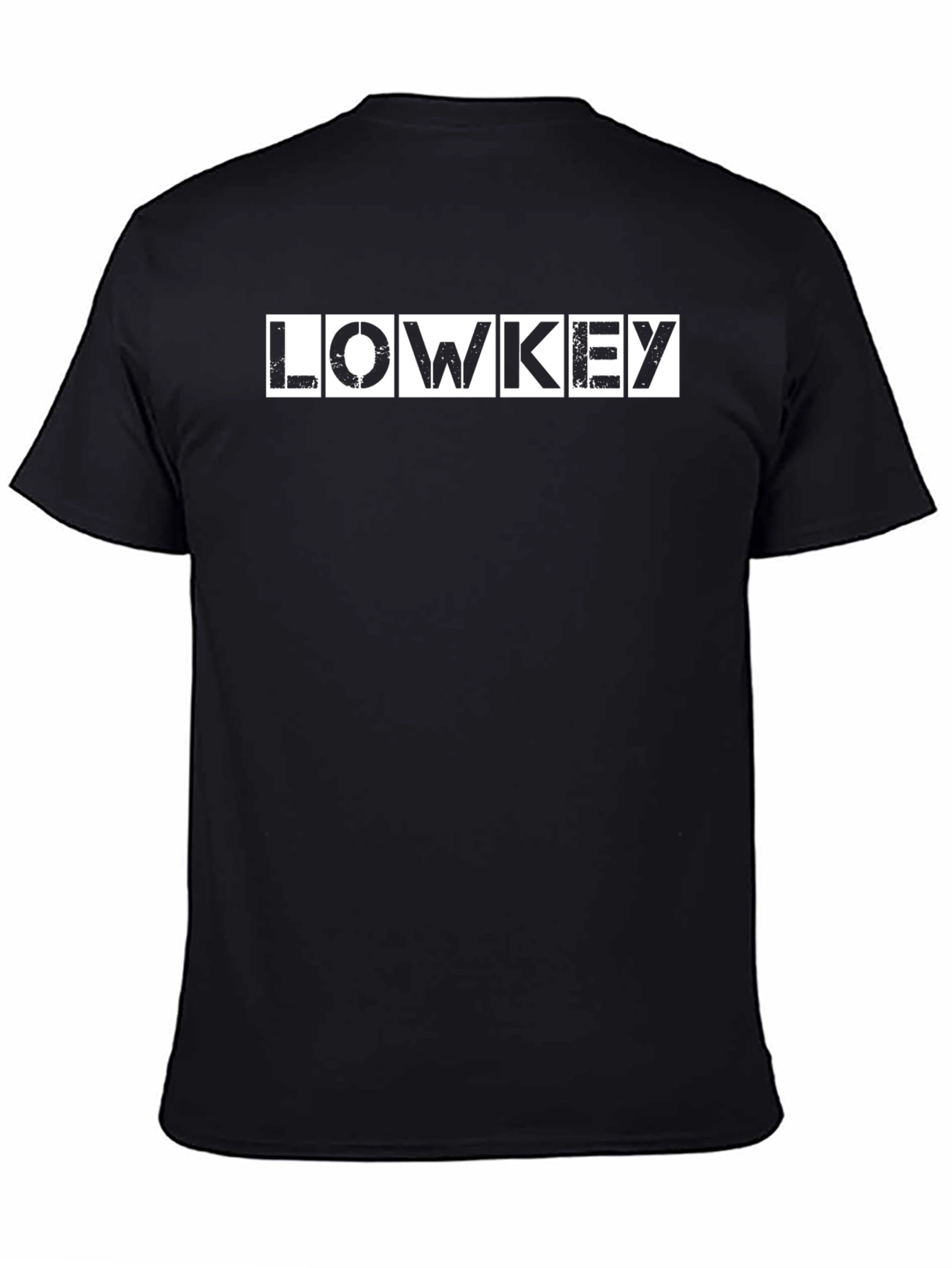 Black Lowkey Black Graphic Tee - Trendy Casual Style view 4