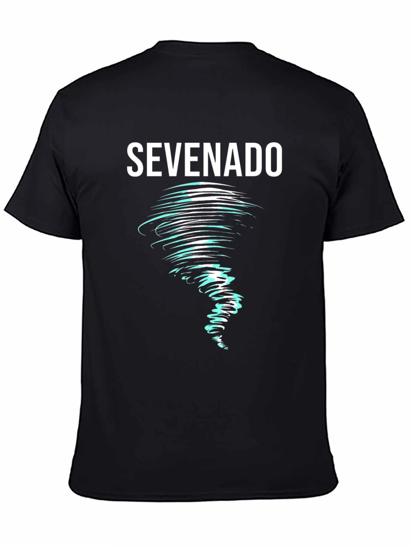 Black Sevenado Tornado Graphic T-Shirt - Unique Design view 4