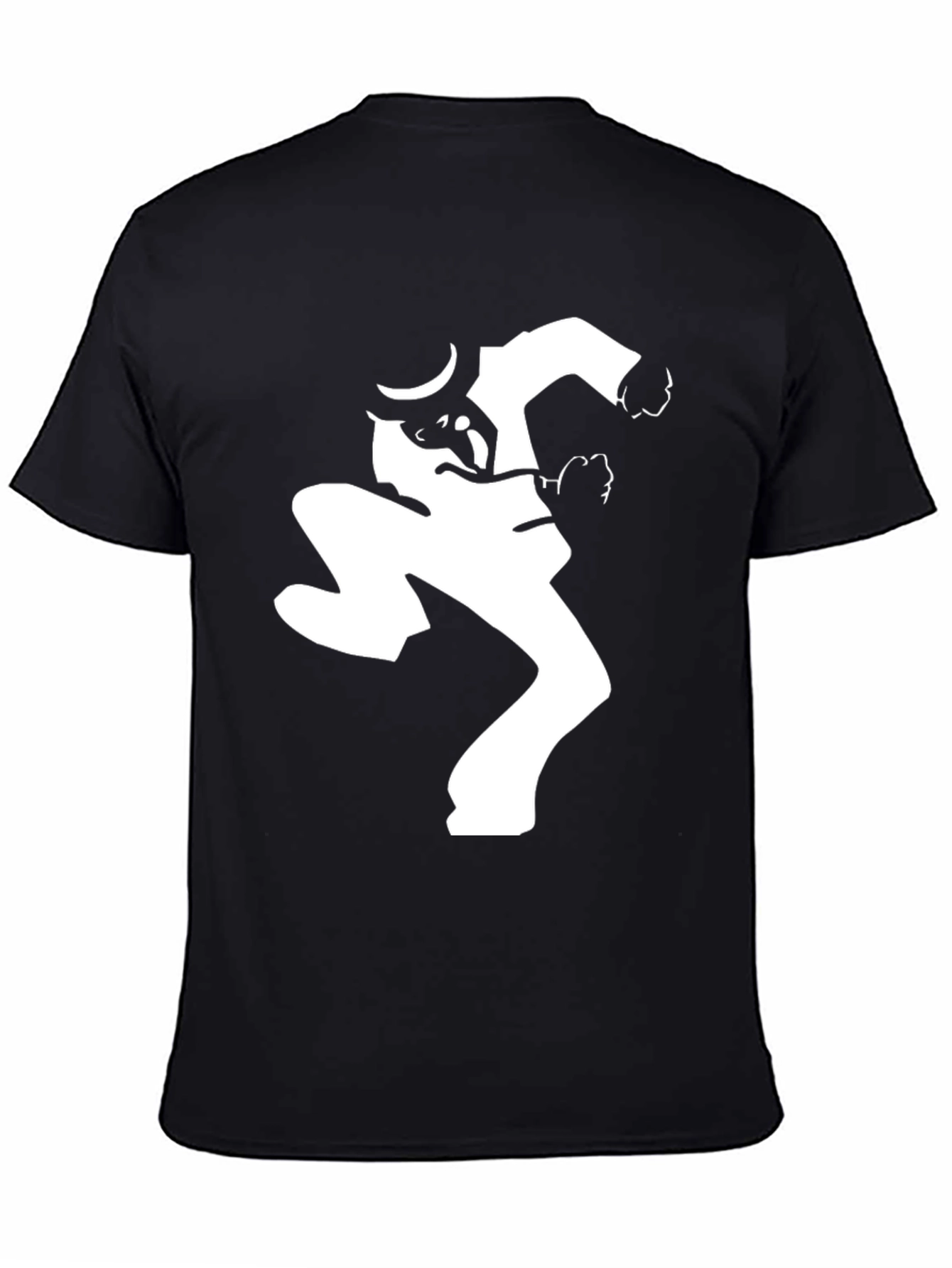 Black Black T-Shirt with Silhouette Graphic view 4
