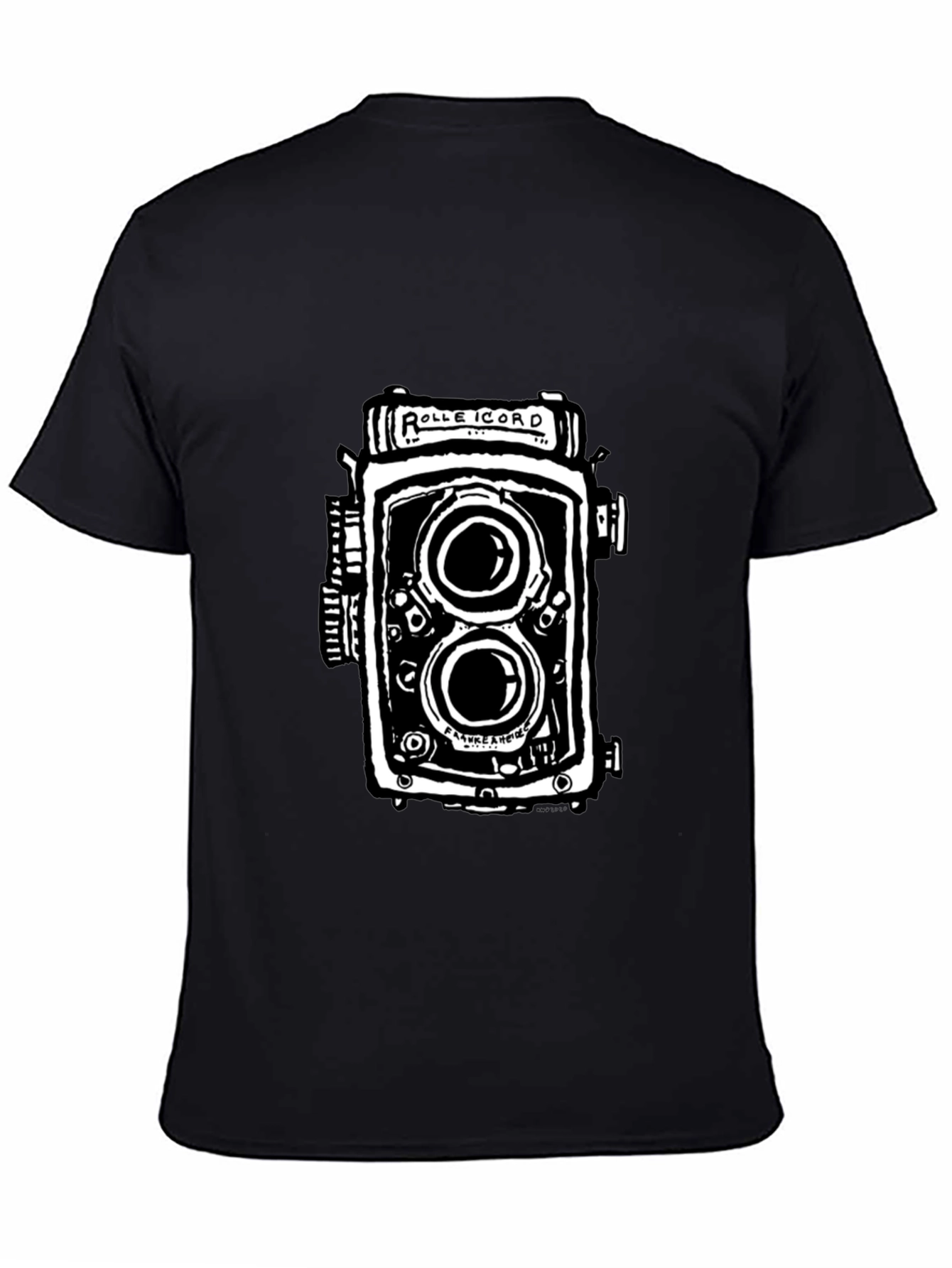 Black Vintage Camera Graphic T-Shirt - Black view 4