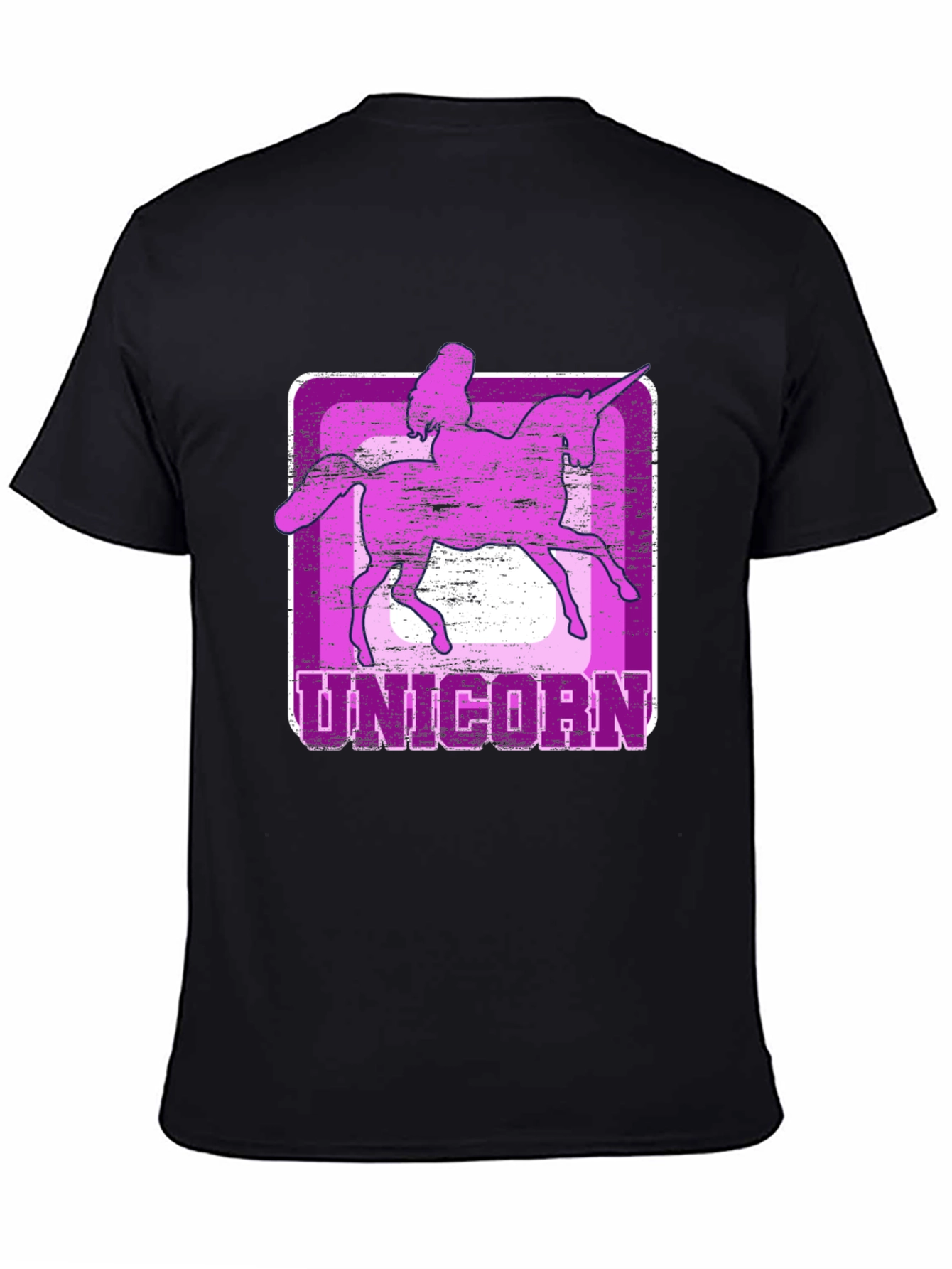 Black Unicorn Graphic Tee - Fun, Stylish Men's T-Shirt view 4