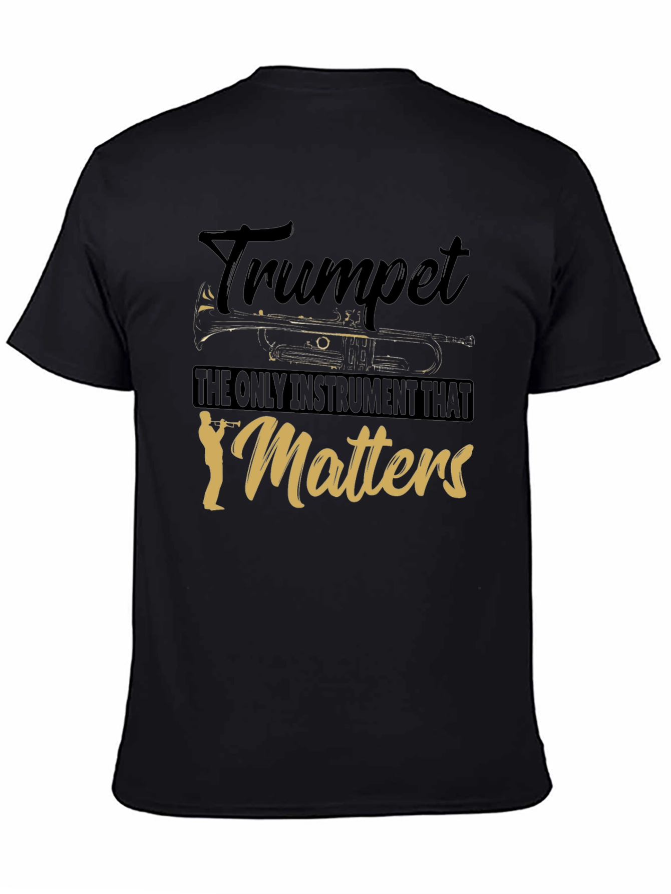 Black Trumpet Matters Graphic T-Shirt - Music Lover Tee view 4