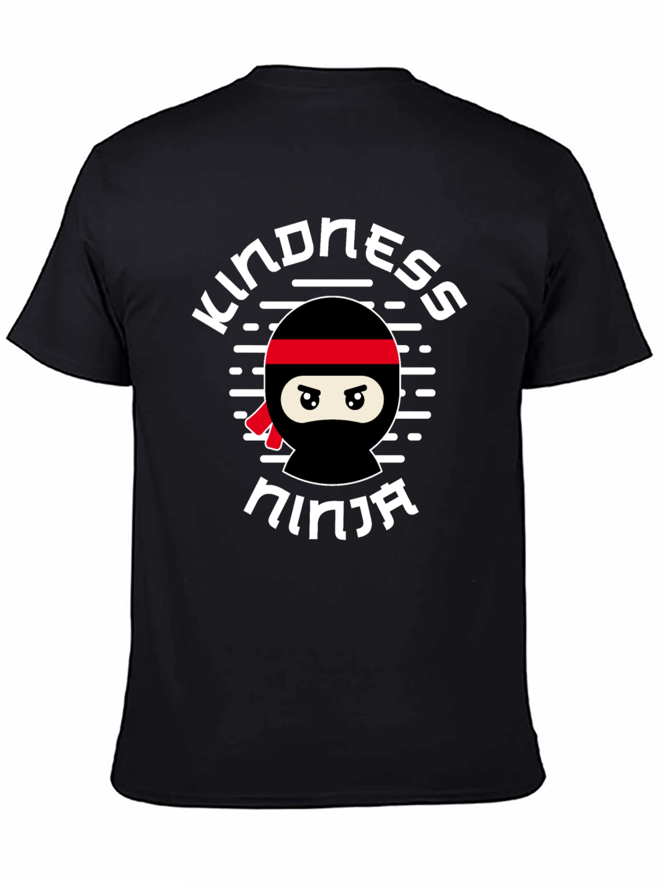 Black Kindness Ninja Graphic Tee - Black view 4