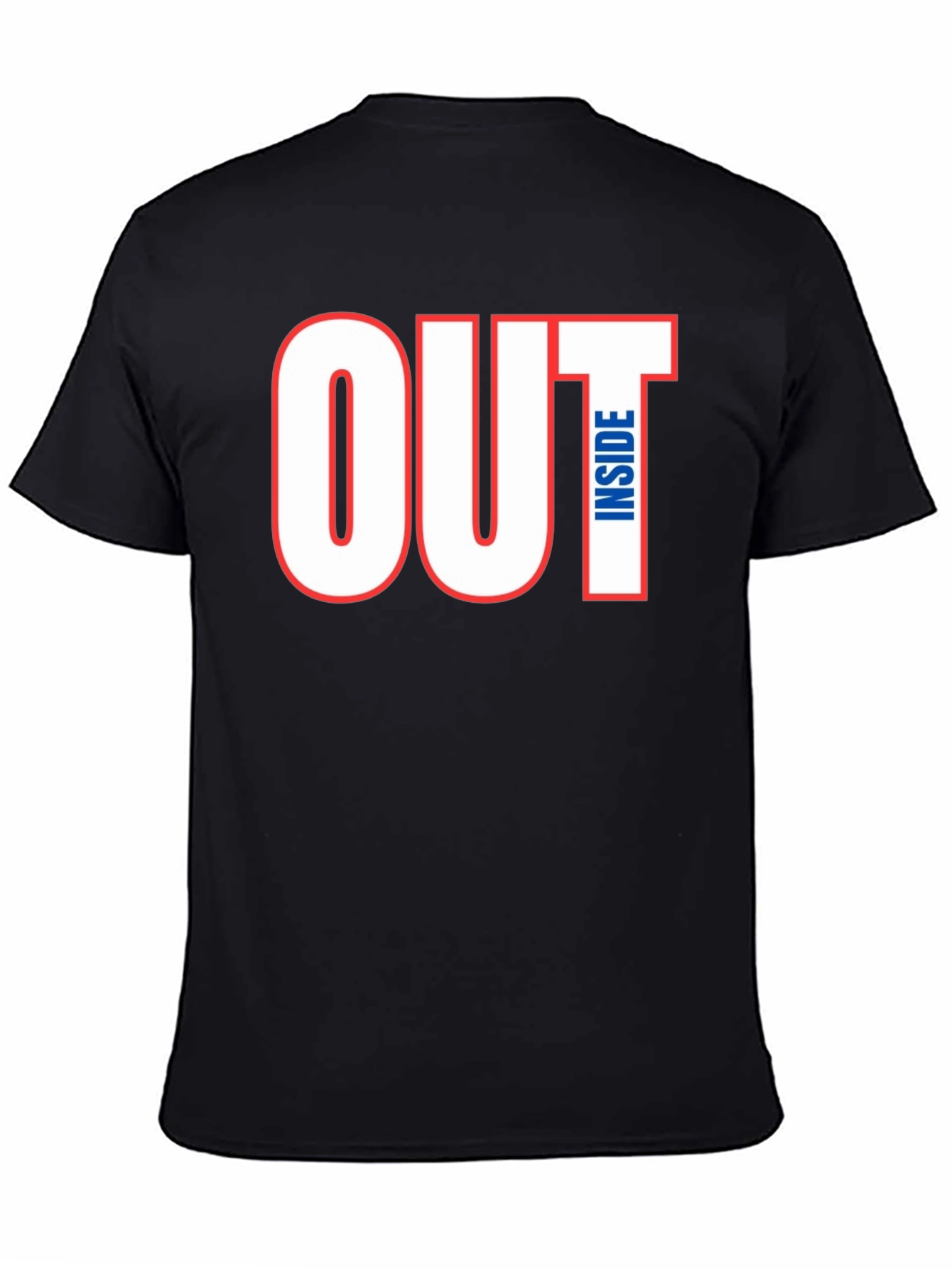 Black Out Inside Graphic Tee - Trendy Men's Black T-Shirt view 4