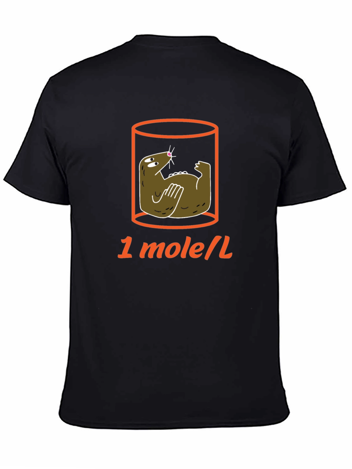 Black Funny Mole in a Jar T-Shirt - Science Humor Tee view 4