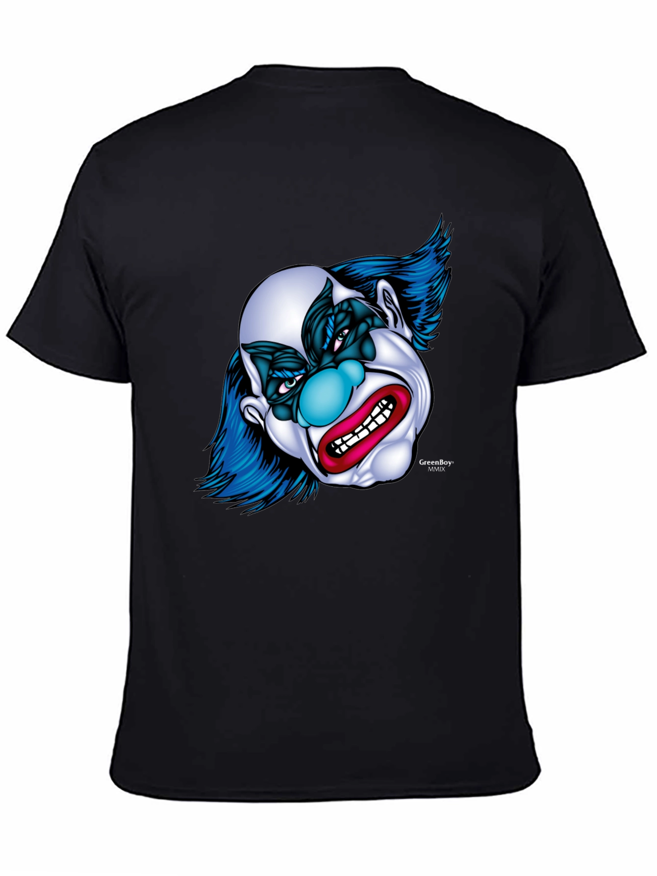 Black Clown Graphic T-Shirt - Men's Black Tee view 4