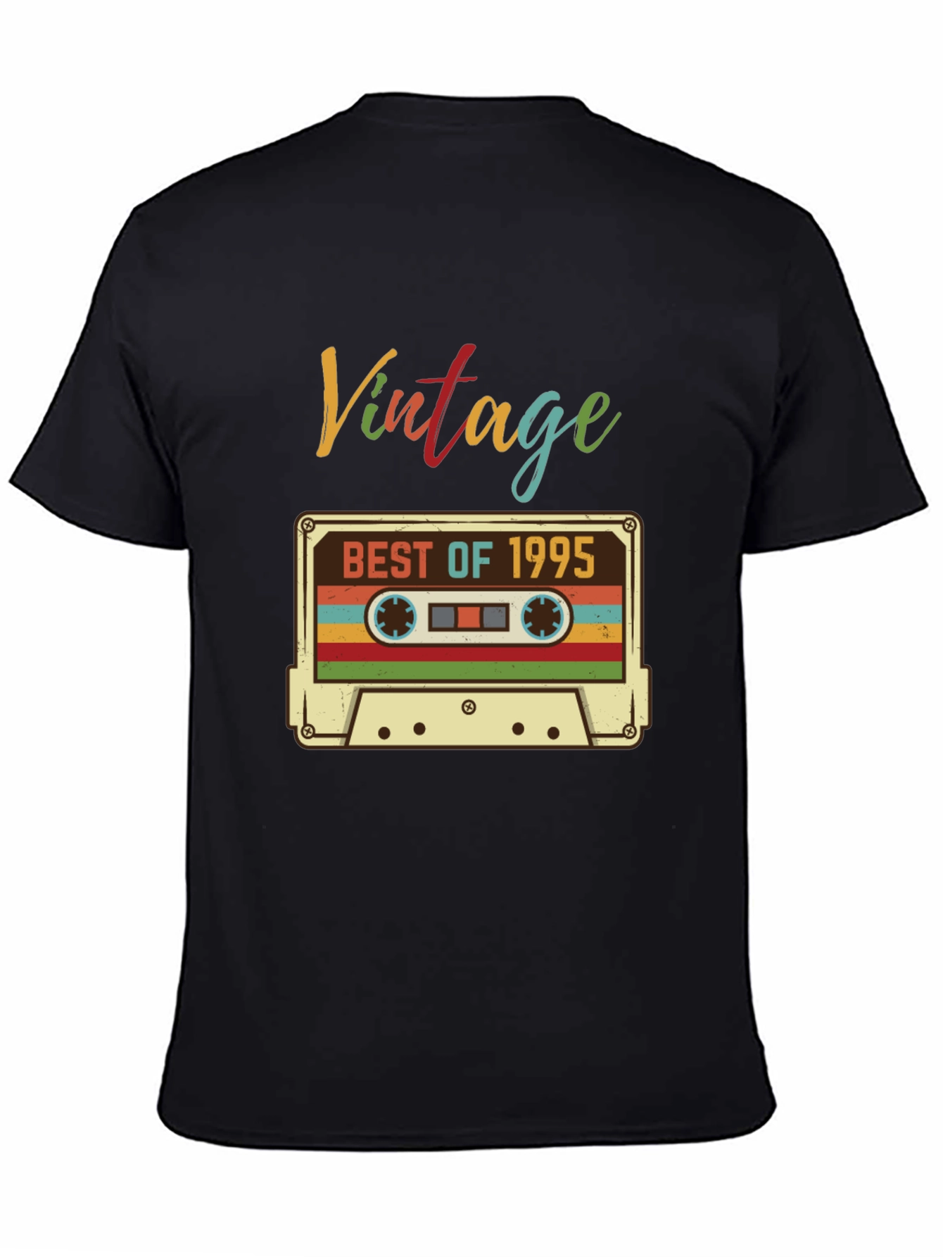 Black Vintage 1995 Cassette T-Shirt view 4