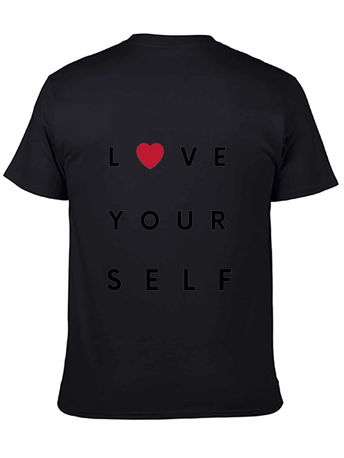 Black Love Yourself Black T-Shirt view 4