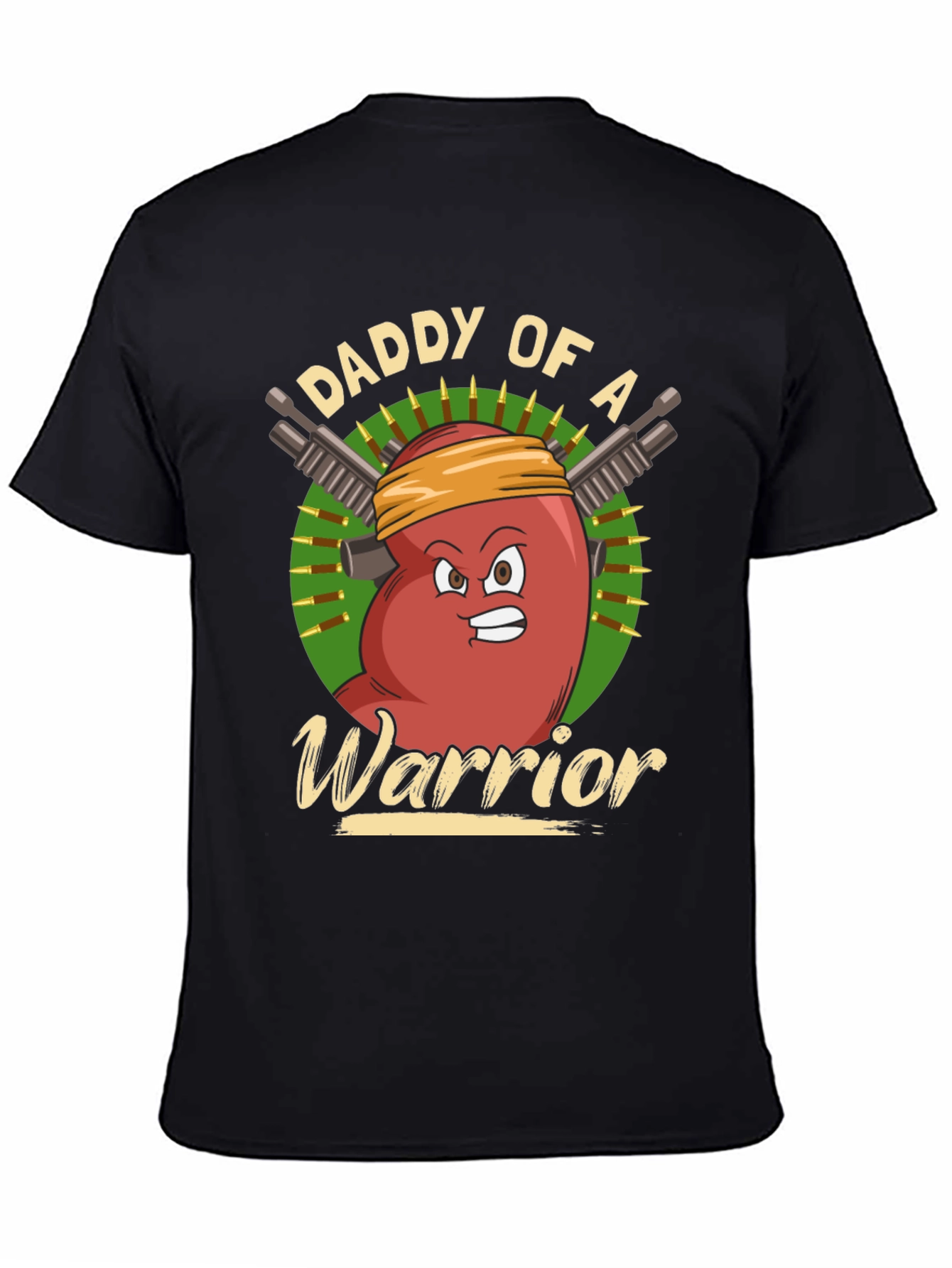 Black Daddy of a Warrior T-Shirt view 4