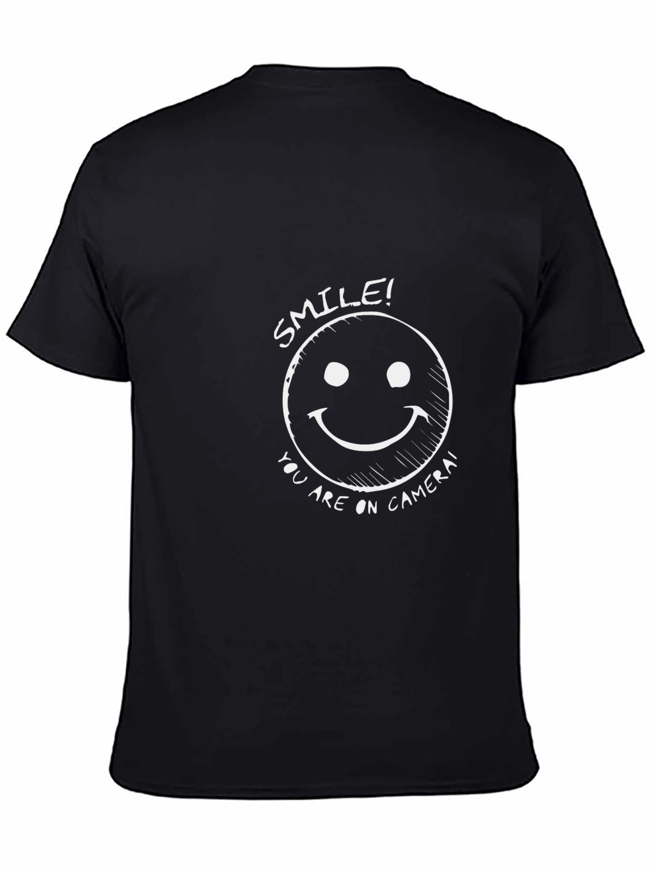 Black Smile! You Are On Camera Black T-Shirt view 4
