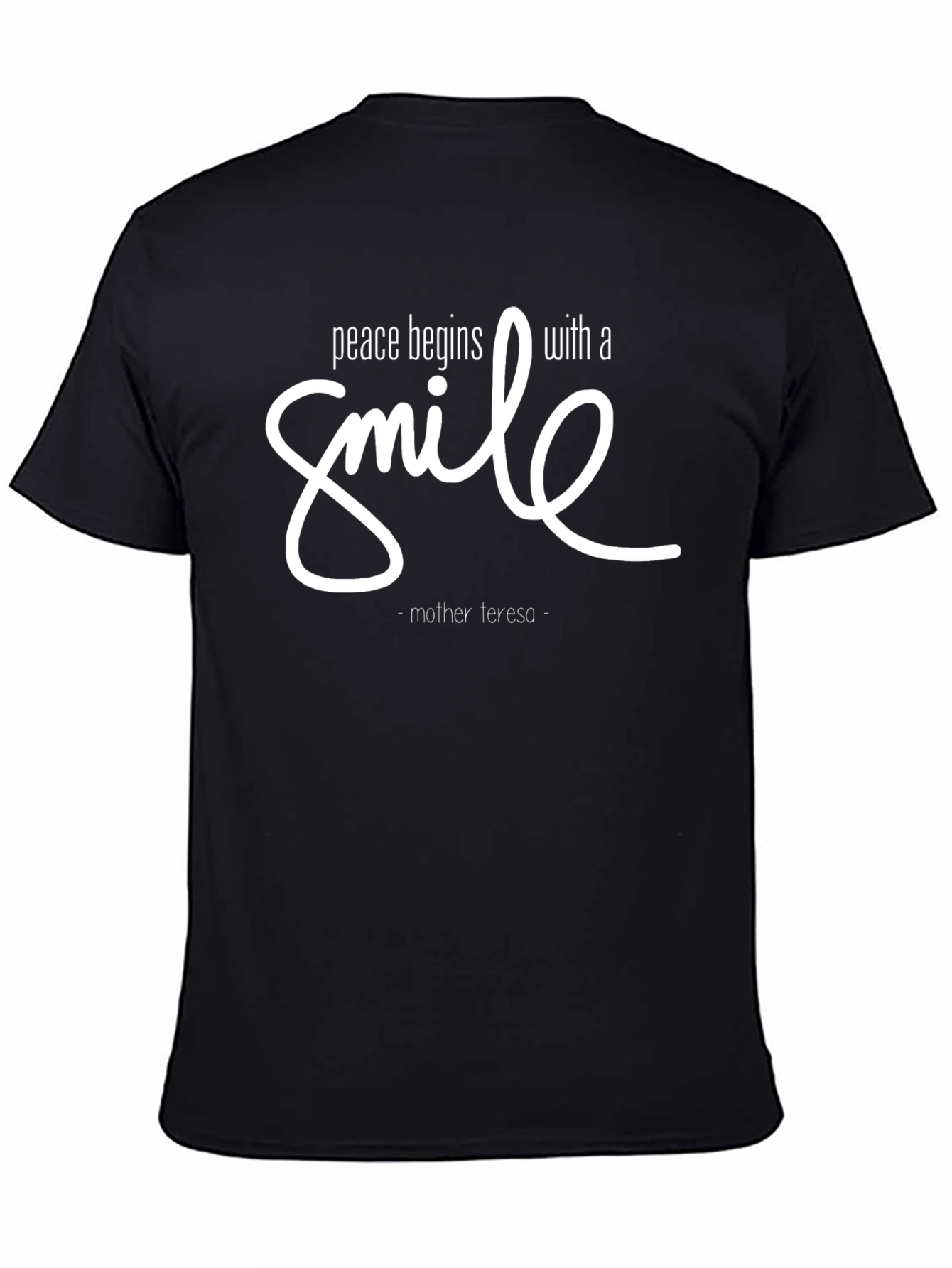 Black Peace Begins with a Smile T-Shirt view 4