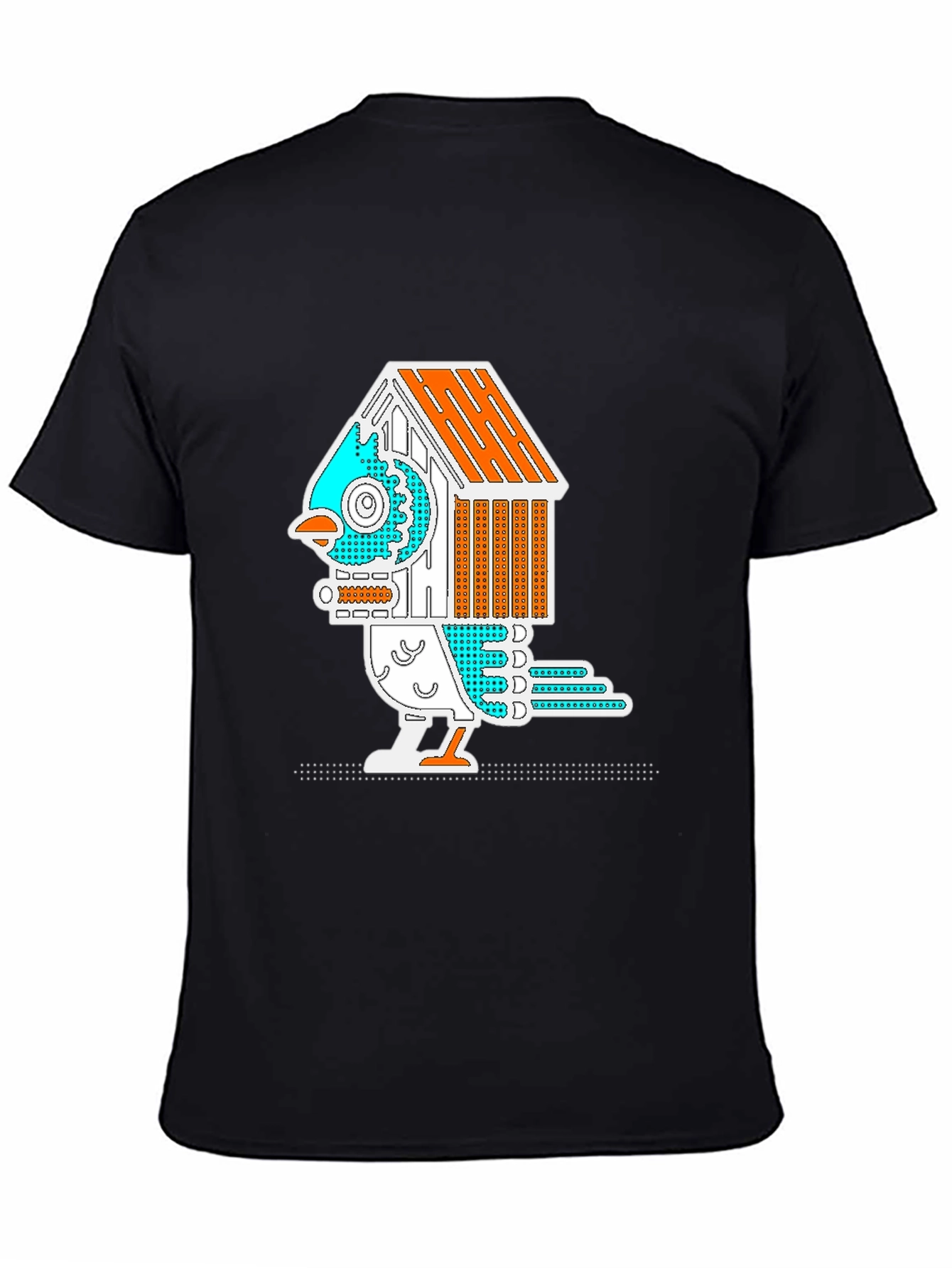 Black Birdhouse Bird Graphic Tee - Quirky & Unique view 4