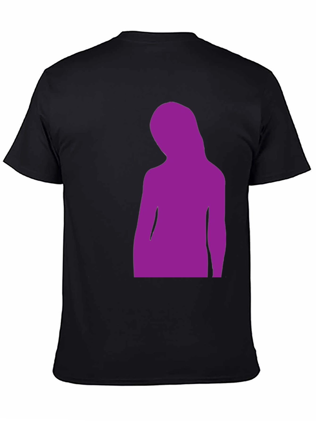 Black Purple Silhouette Graphic Black T-Shirt view 4