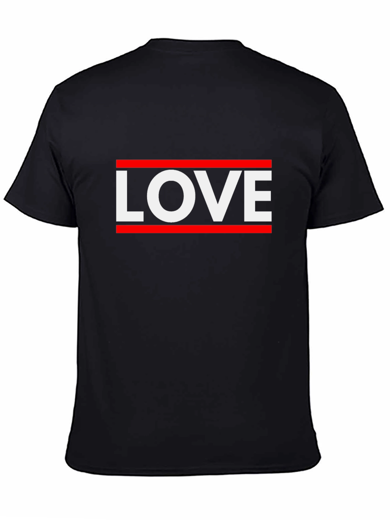 Black Love Graphic Tee - Stylish Black Cotton T-Shirt view 4