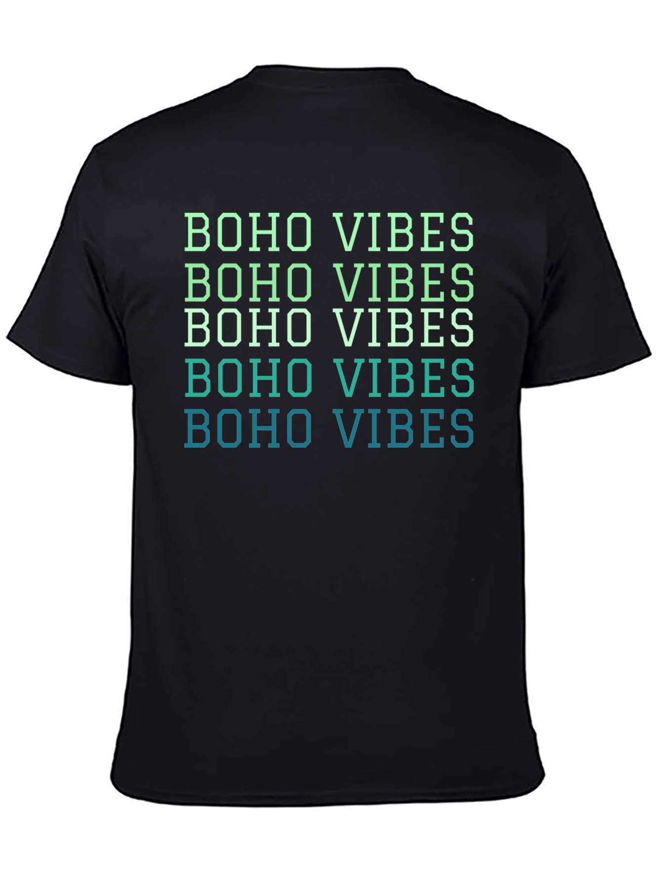 Black Boho Vibes Graphic Tee - Relaxed Fit Black T-Shirt view 4