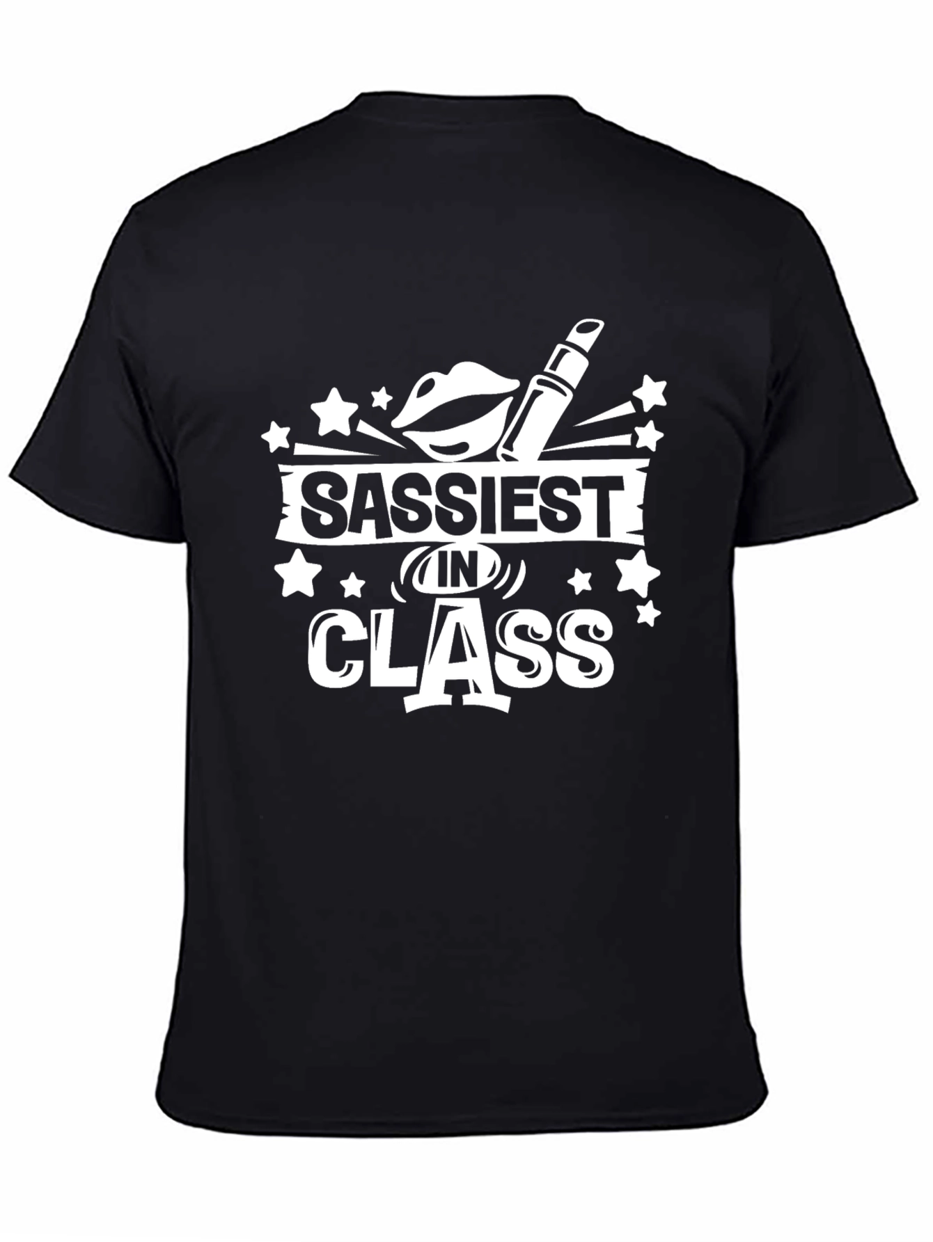 Black Sassiest In Class Black Graphic T-Shirt view 4