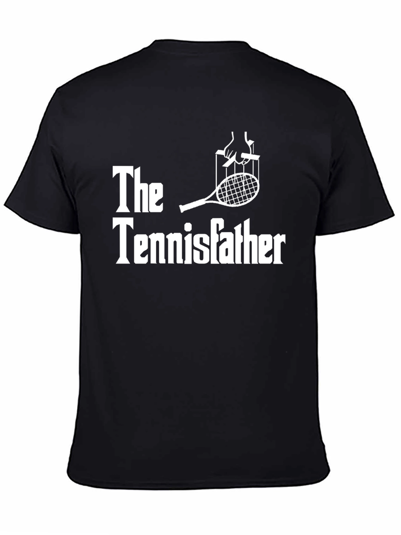 Black The Tennisfather T-Shirt - Funny Tennis Lover Gift view 4