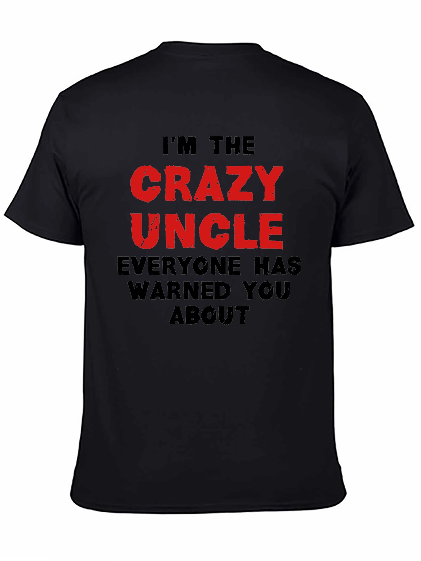 Black Crazy Uncle Graphic T-Shirt view 4