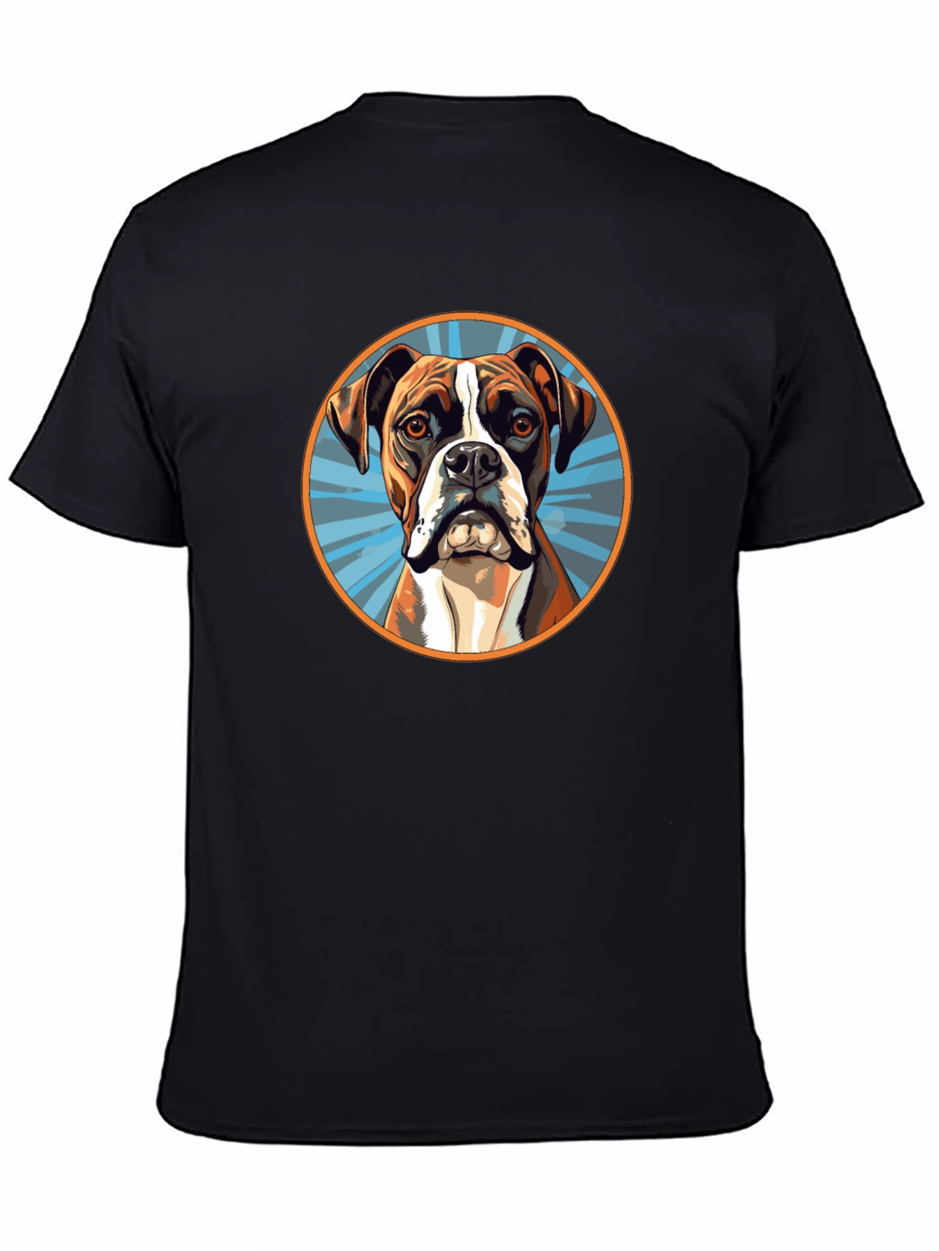 Black Boxer Dog Graphic Tee - Cool Canine T-Shirt view 4